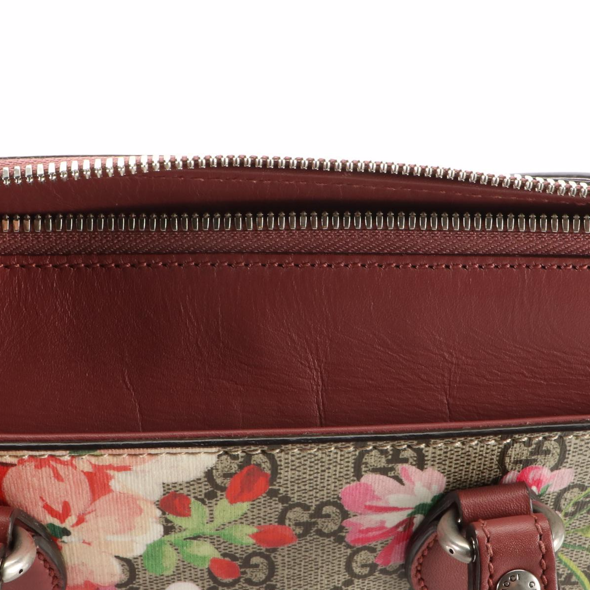 Gucci Mini Linea A Handbag in Bloom GG Coated Canvas and Leather with Box