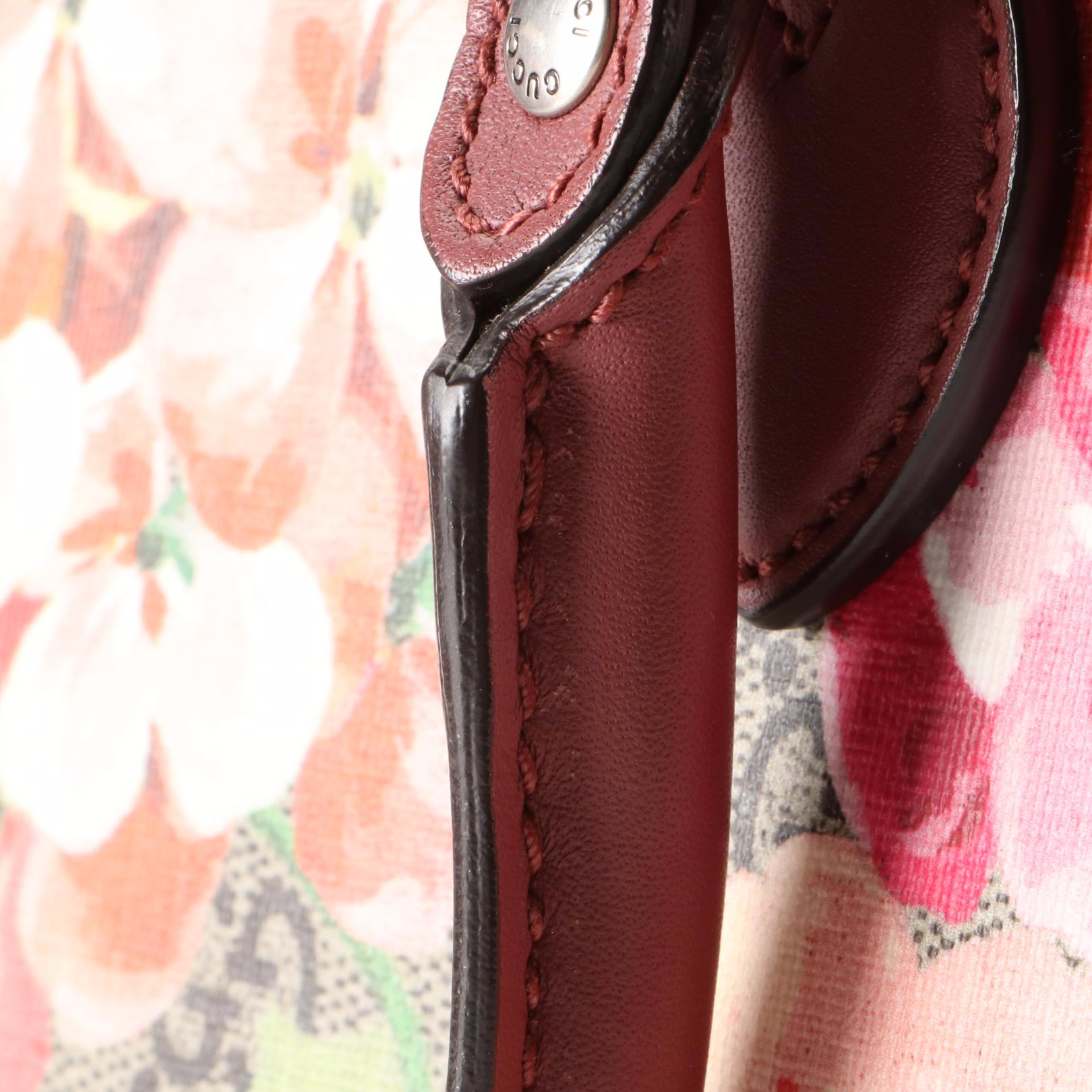 Gucci Mini Linea A Handbag in Bloom GG Coated Canvas and Leather with Box