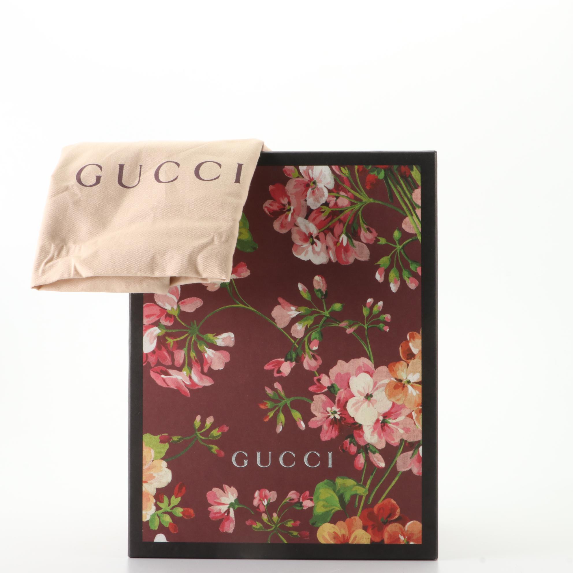 Gucci Mini Linea A Handbag in Bloom GG Coated Canvas and Leather with Box