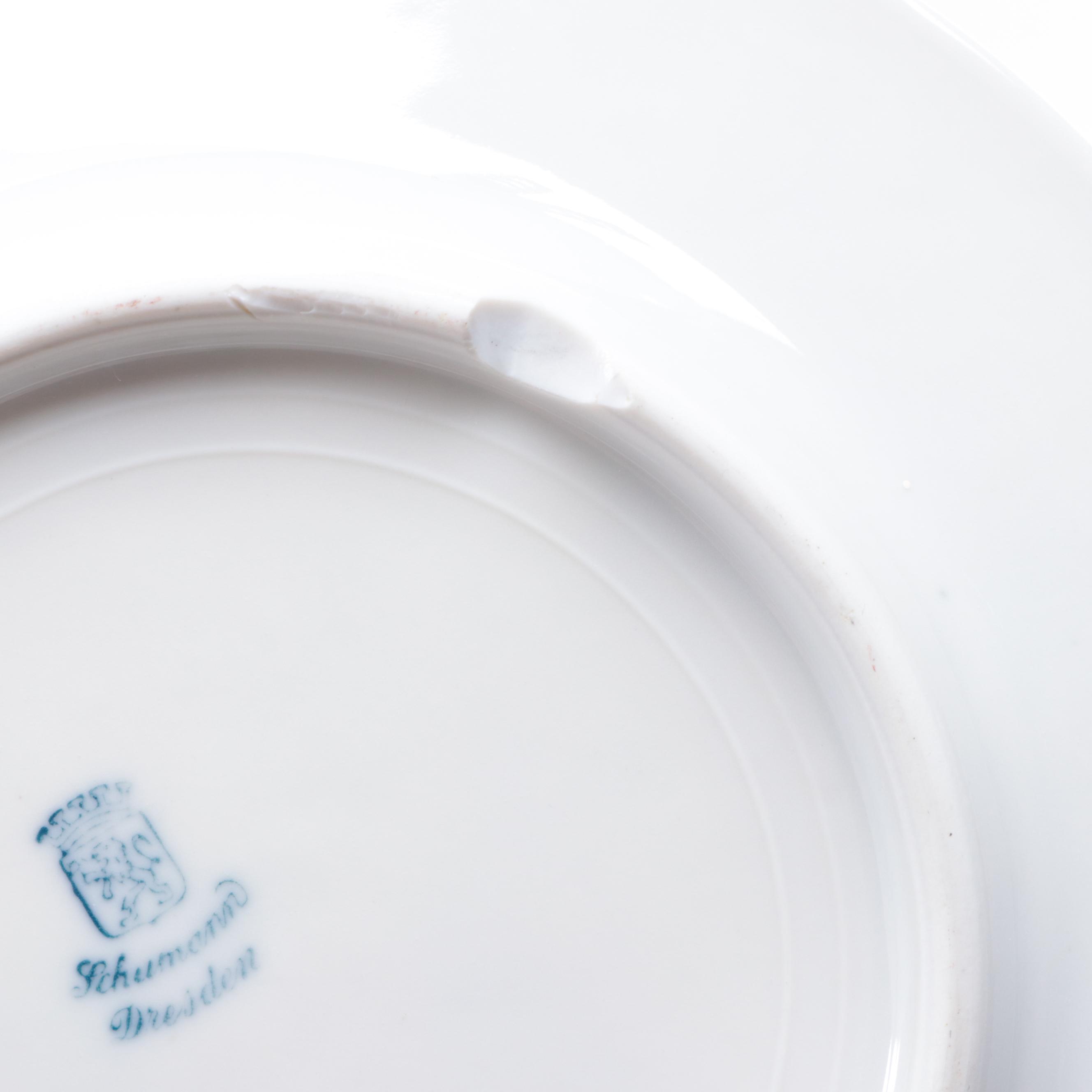 Schumann German Porcelain "Dresdner Art" Plates and Tableware