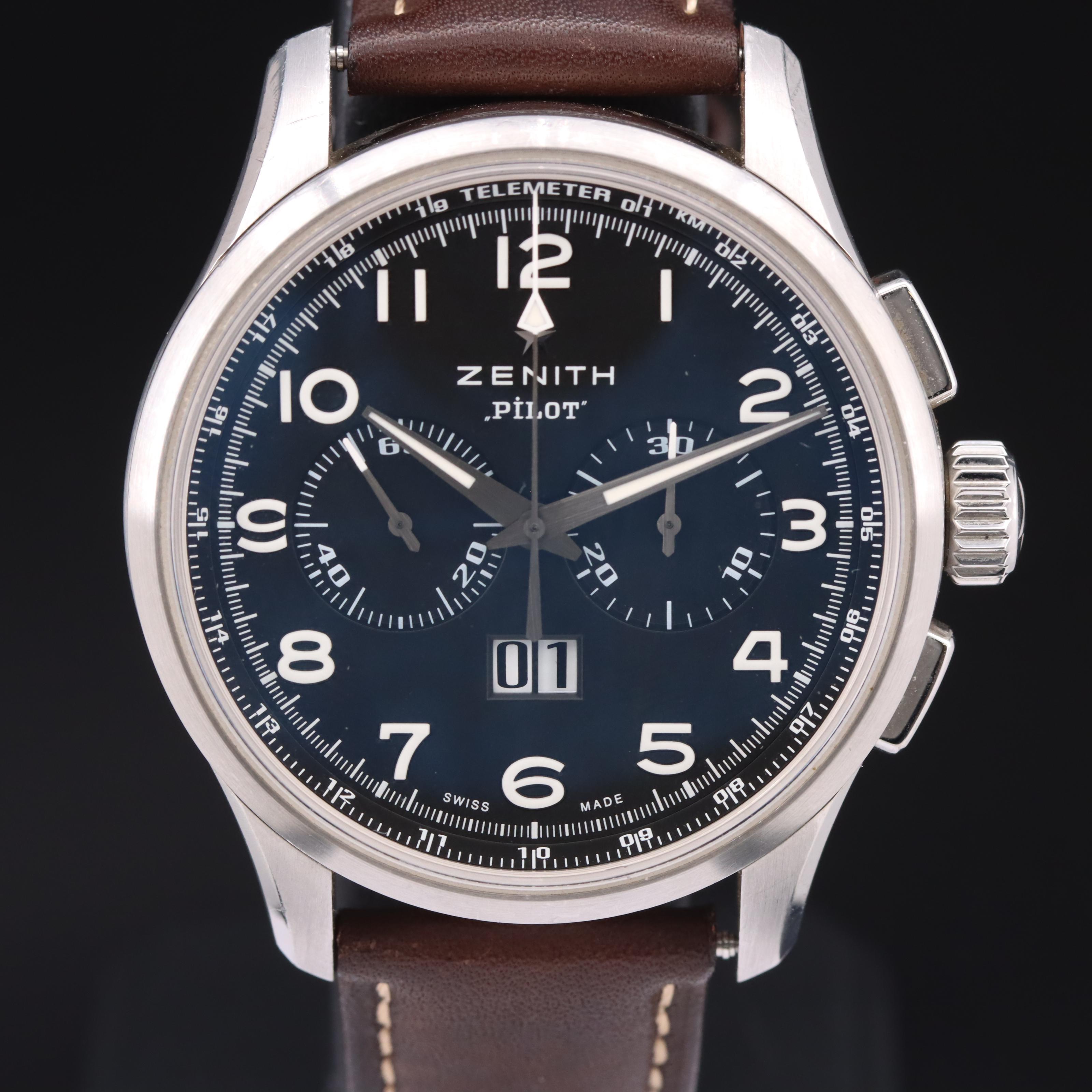 Zenith El Primero Pilot Big Date Chronograph Watch