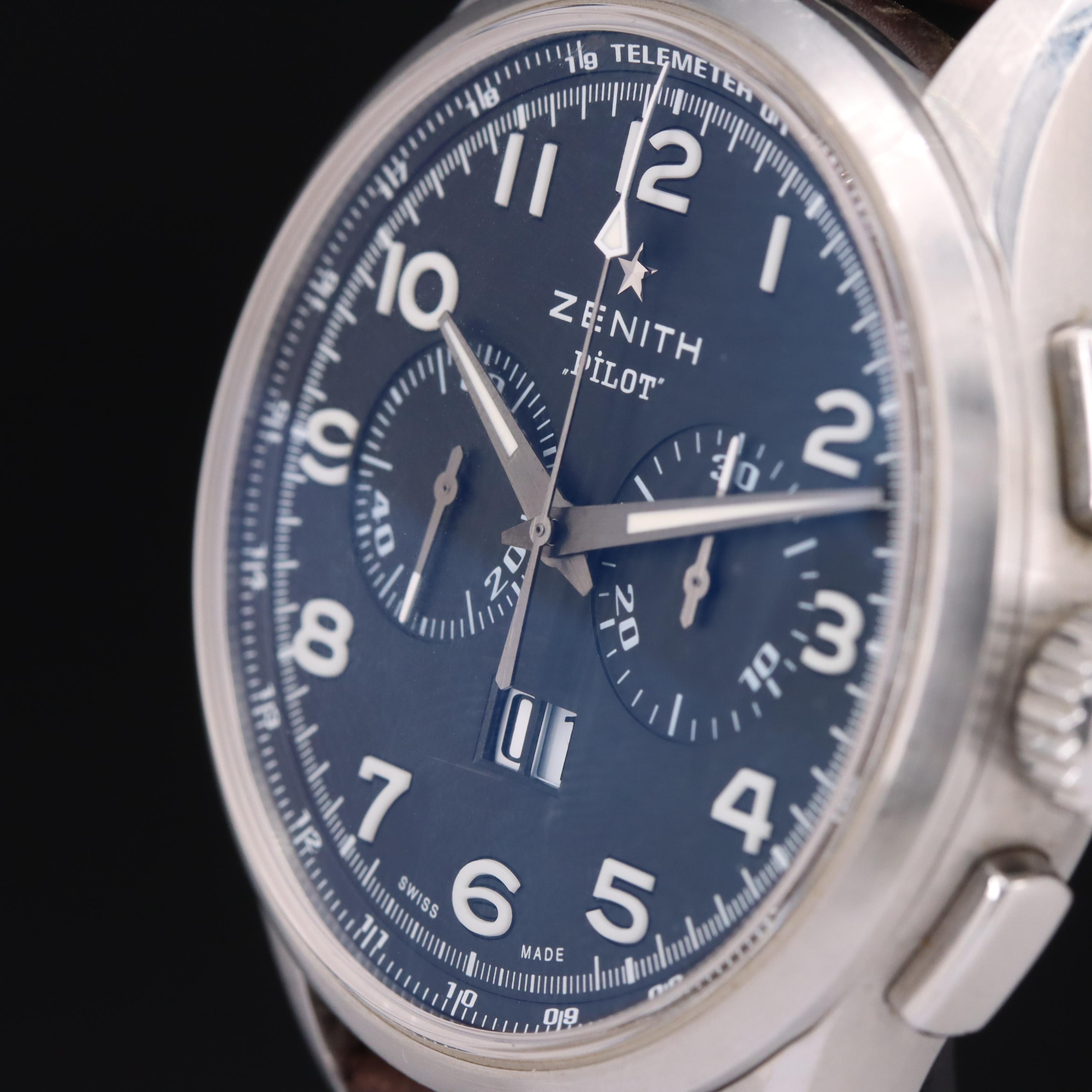 Zenith El Primero Pilot Big Date Chronograph Watch