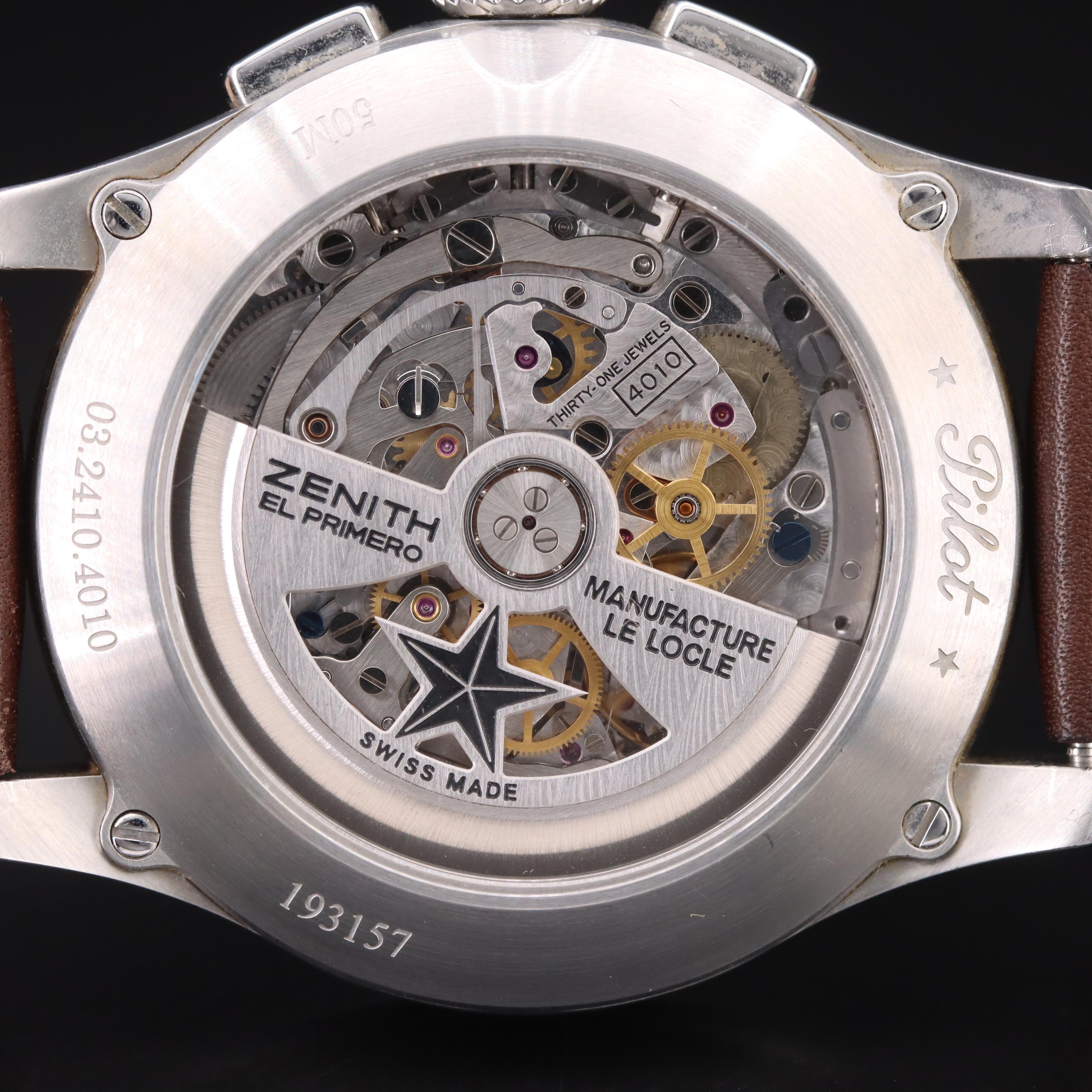 Zenith El Primero Pilot Big Date Chronograph Watch
