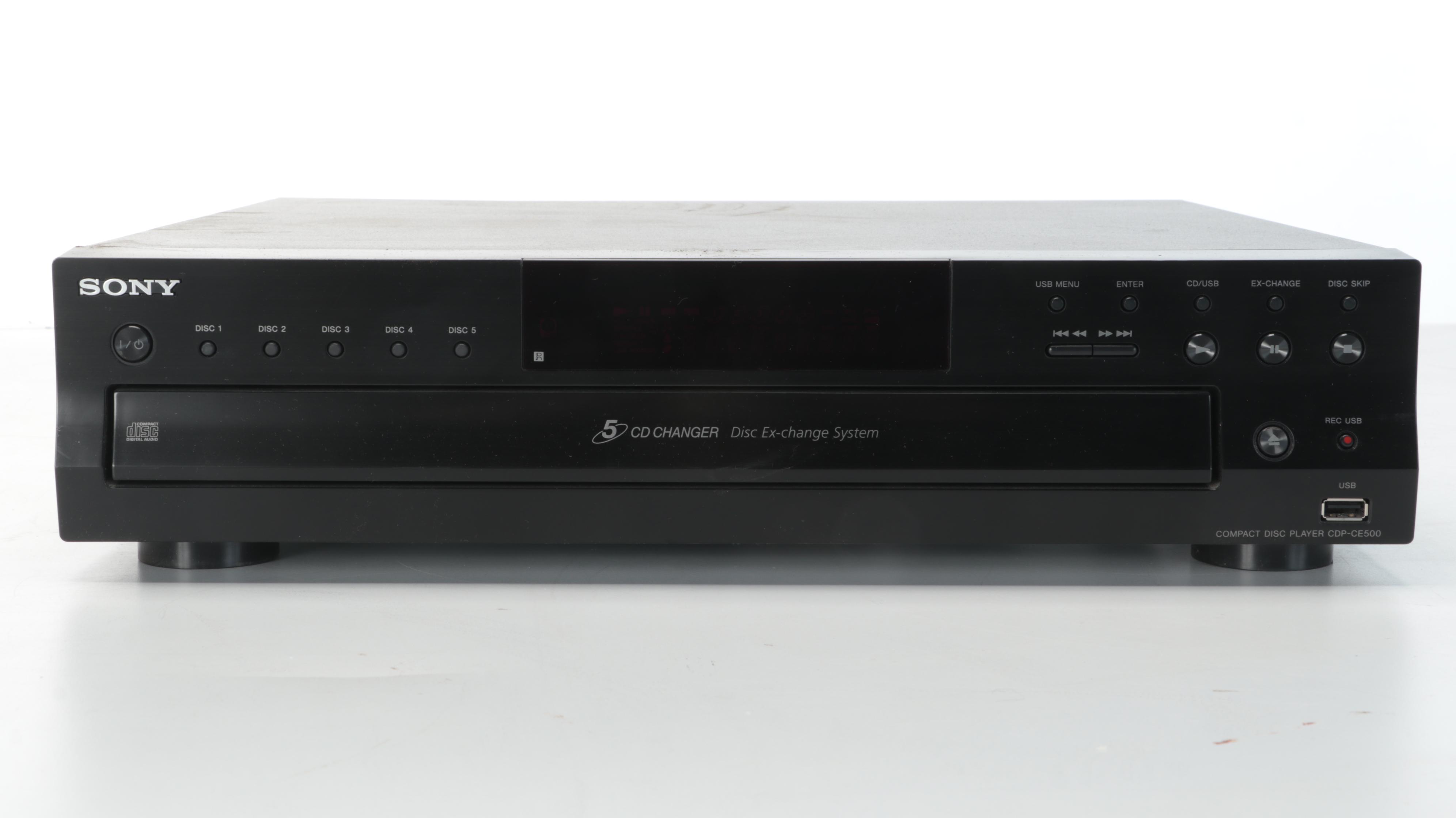 Sony CDP-CE500 5-Disc Changer CD Player with USB Recorder