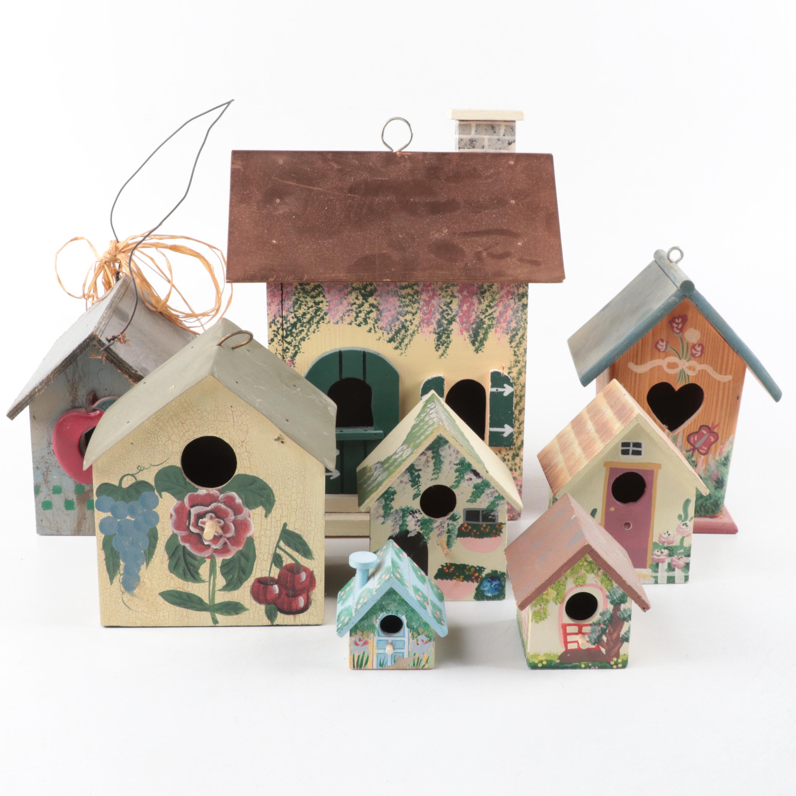 Hand-Painted Decorative Birdhouses