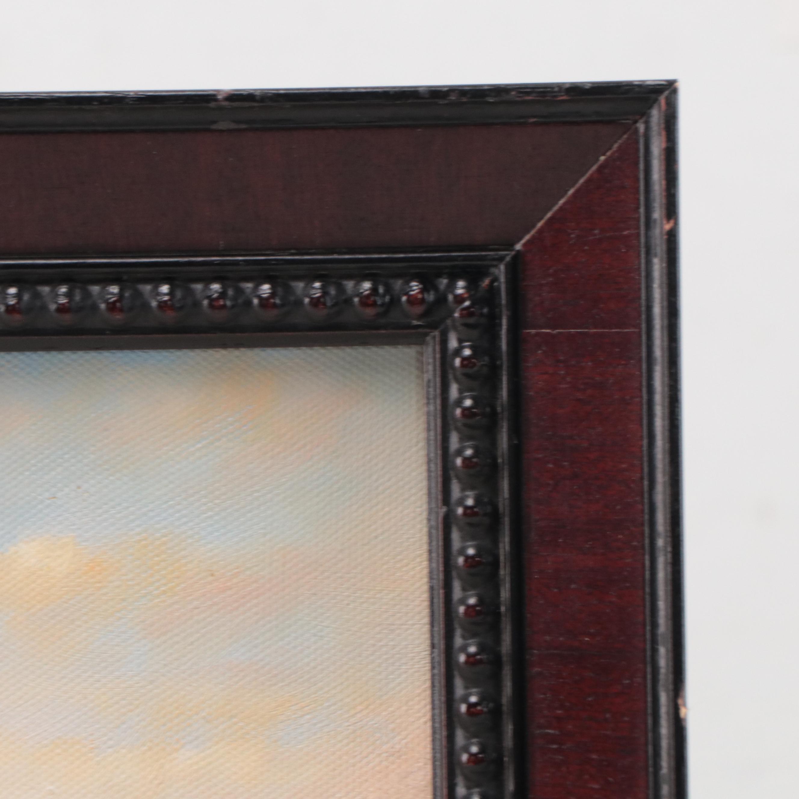 Oil Painting of a Fox Hunting Scene