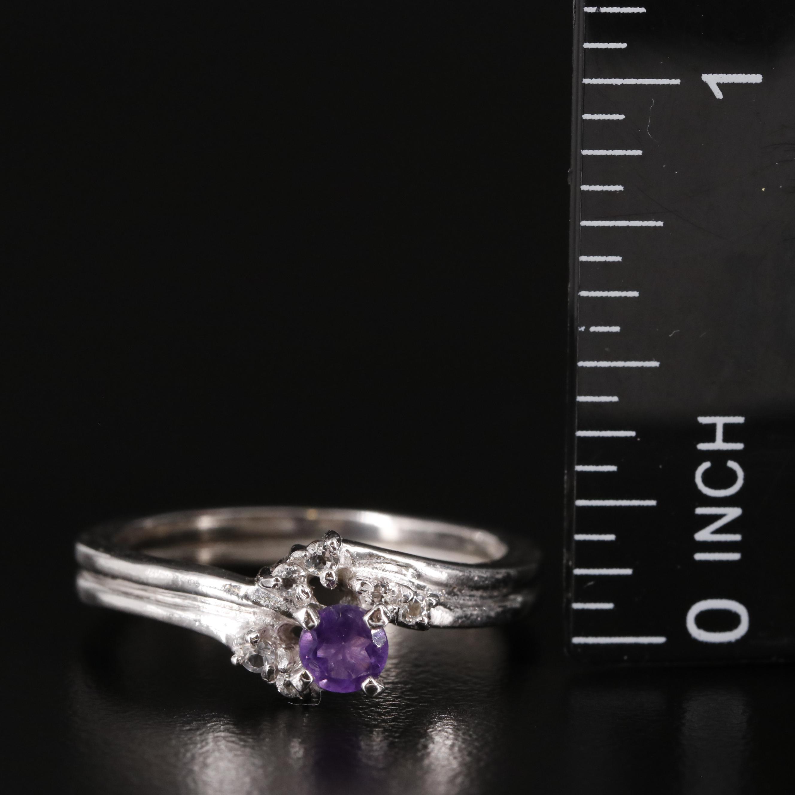 Sterling Amethyst and Topaz Ring