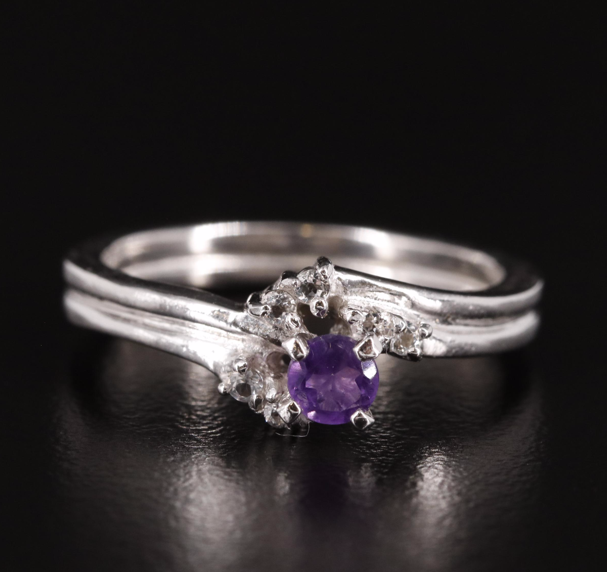 Sterling Amethyst and Topaz Ring