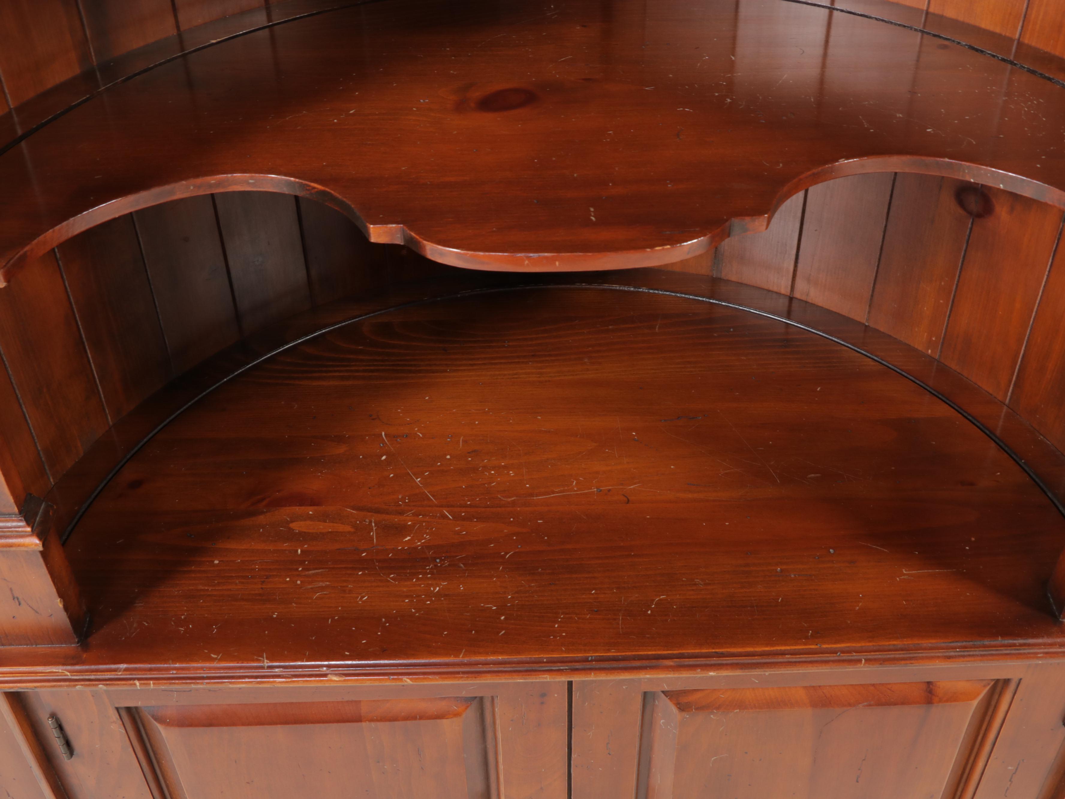 Federal Style Pine Corner Cupboard, Mid to Late 20th Century