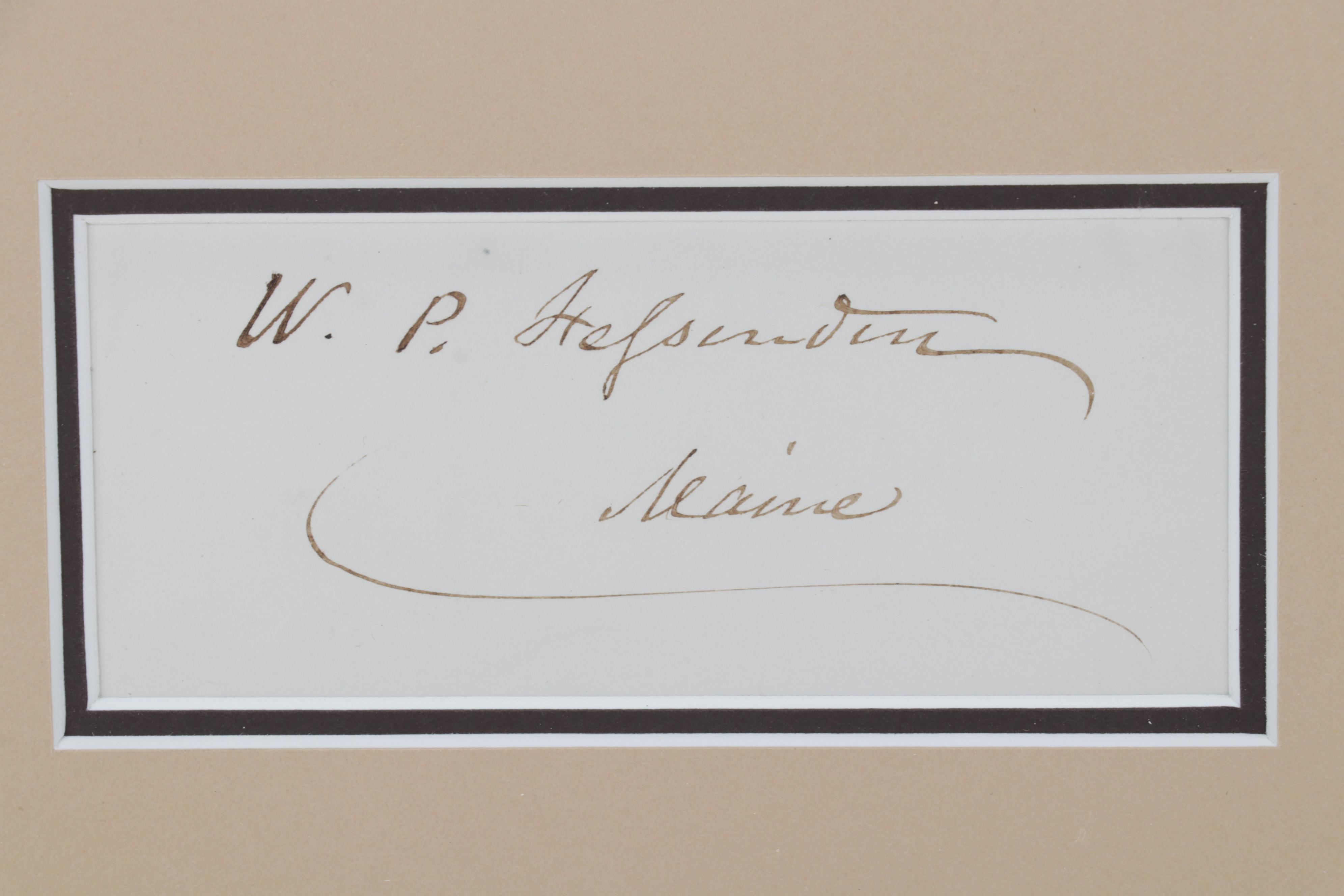 General Post Office Photograph Signed by Lincoln's Secretaries of the Treasury