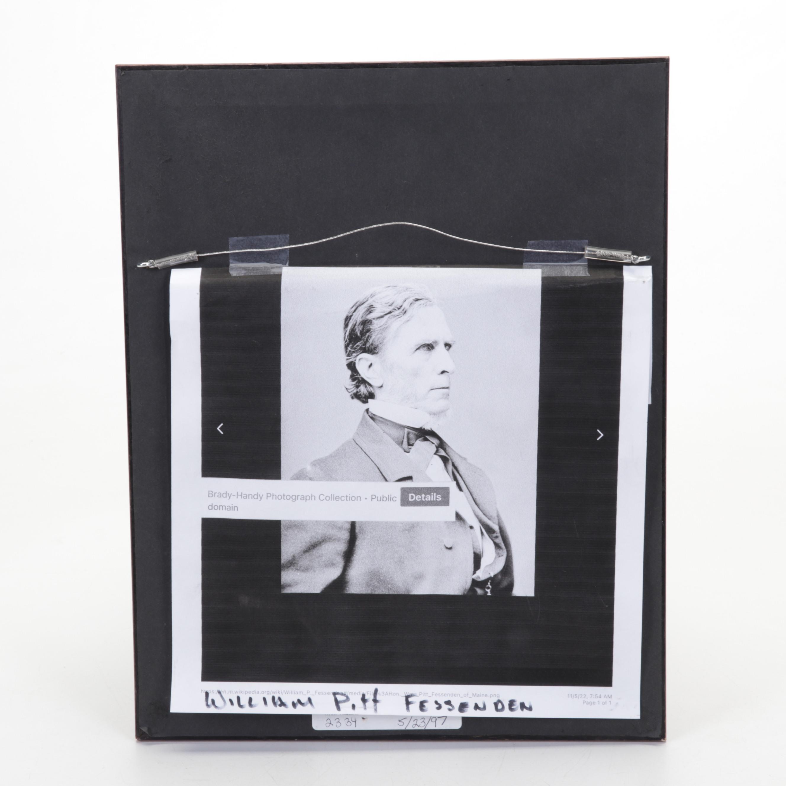 General Post Office Photograph Signed by Lincoln's Secretaries of the Treasury