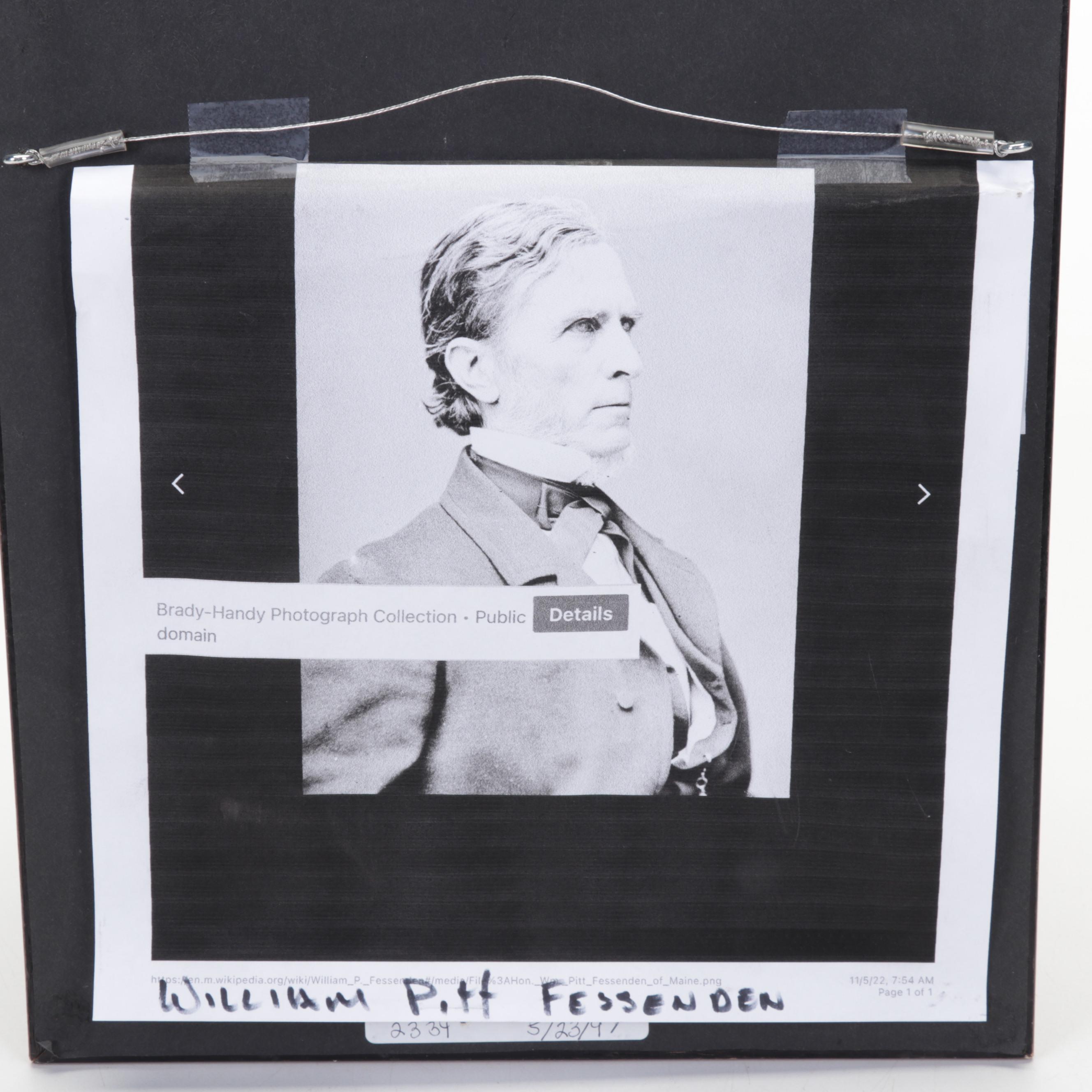 General Post Office Photograph Signed by Lincoln's Secretaries of the Treasury