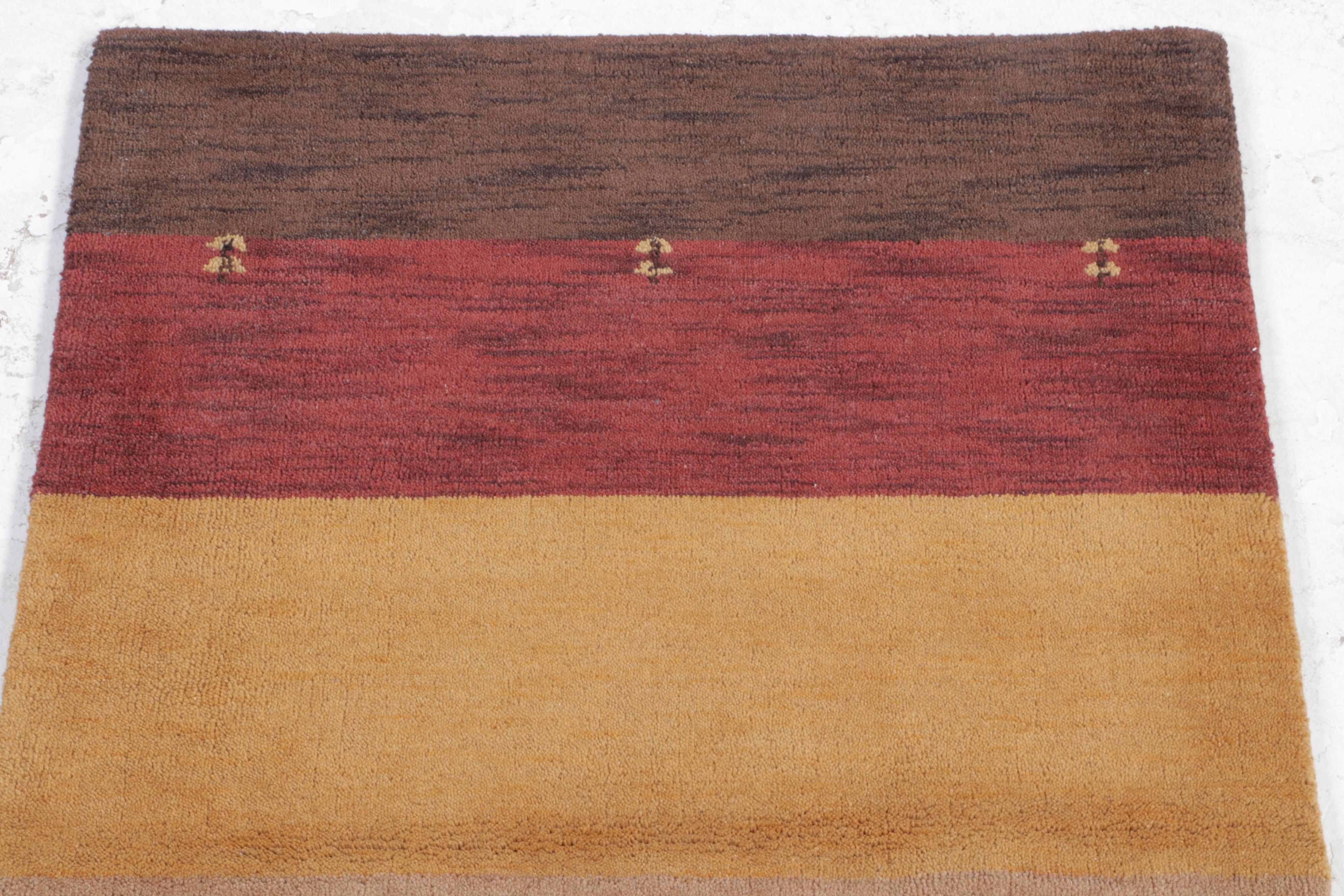 2'11 x 4'10 Hand-Knotted Indo-Persian Gabbeh Accent Rug