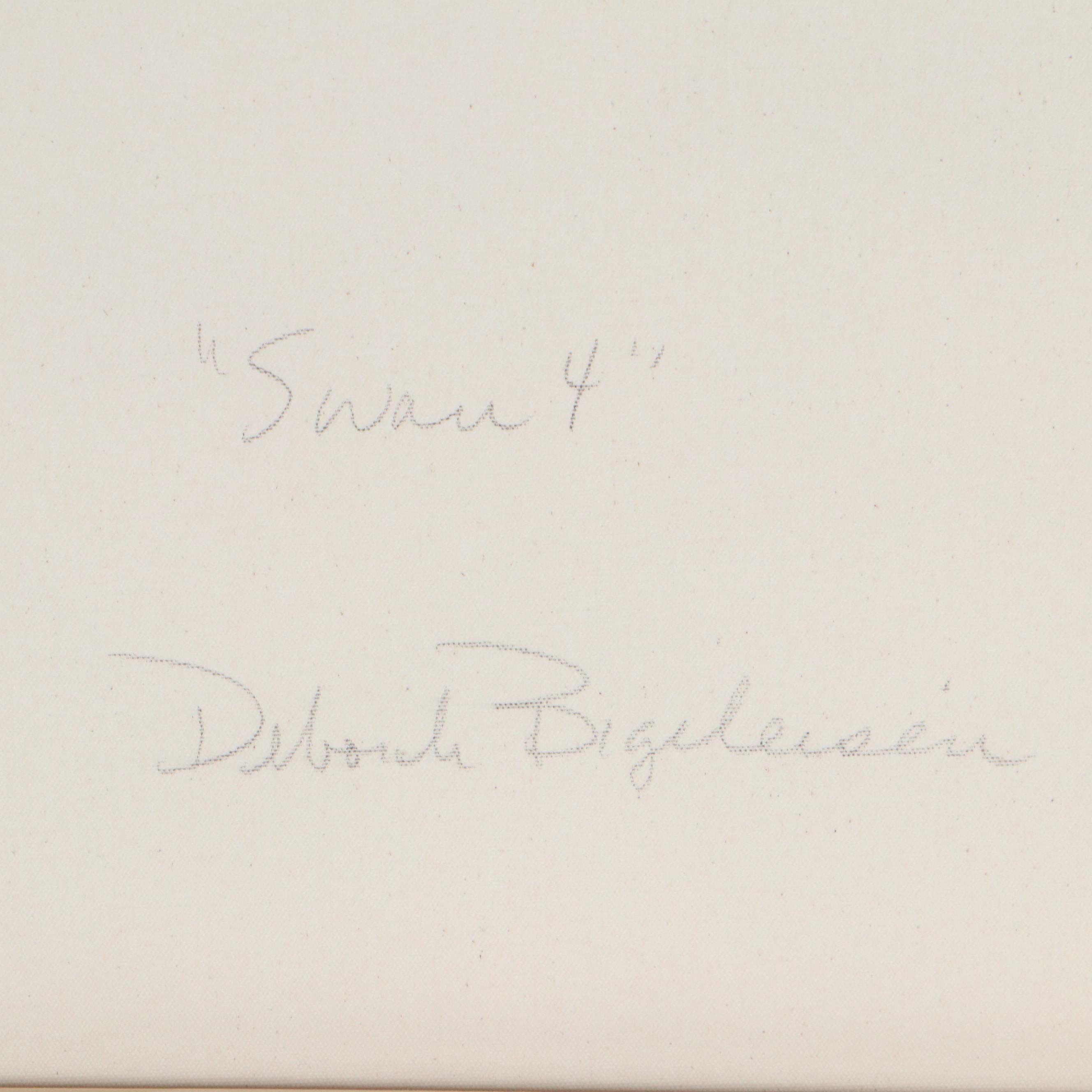 Deborah Bigeleisen Floral Giclée "Swan 4"