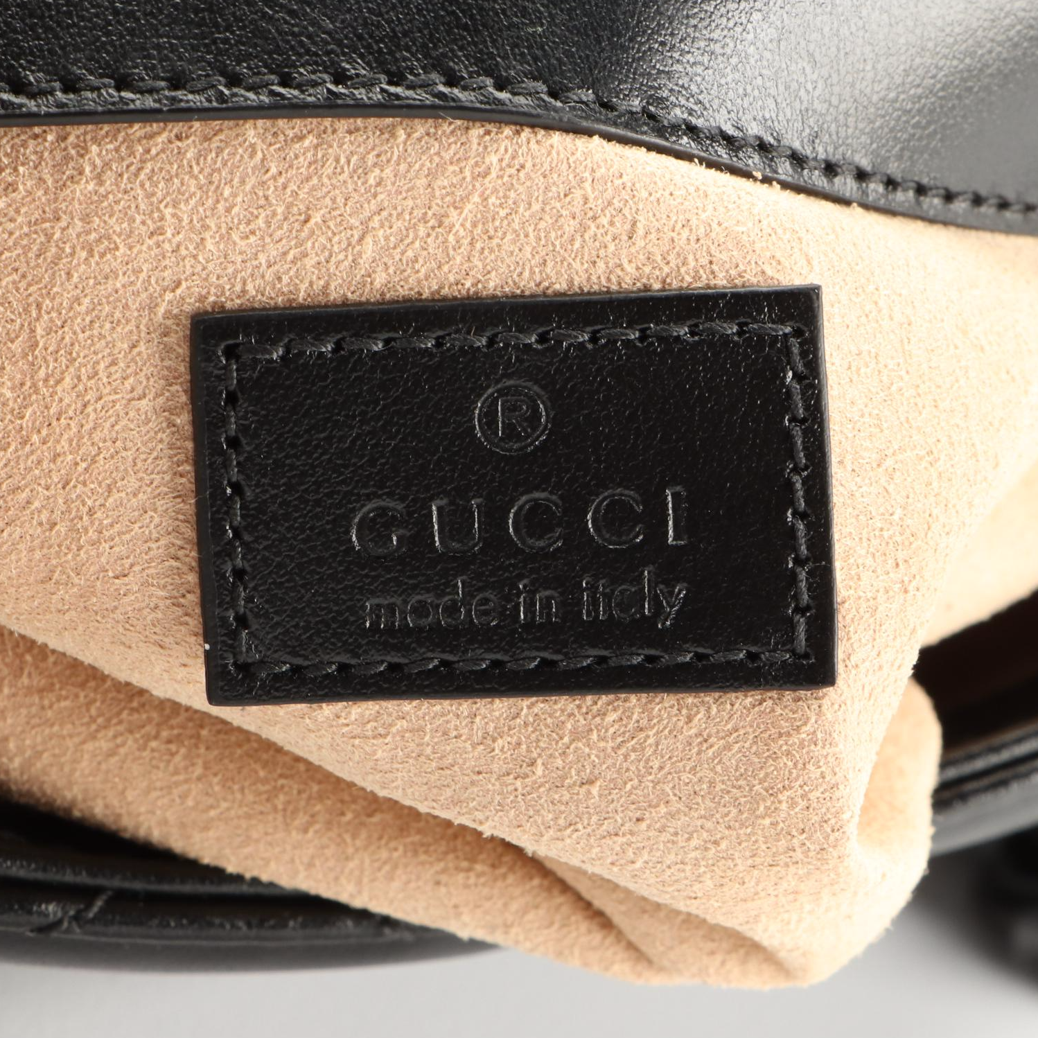 Gucci Marmont Belt Bag in Black Quilted Leather with Box