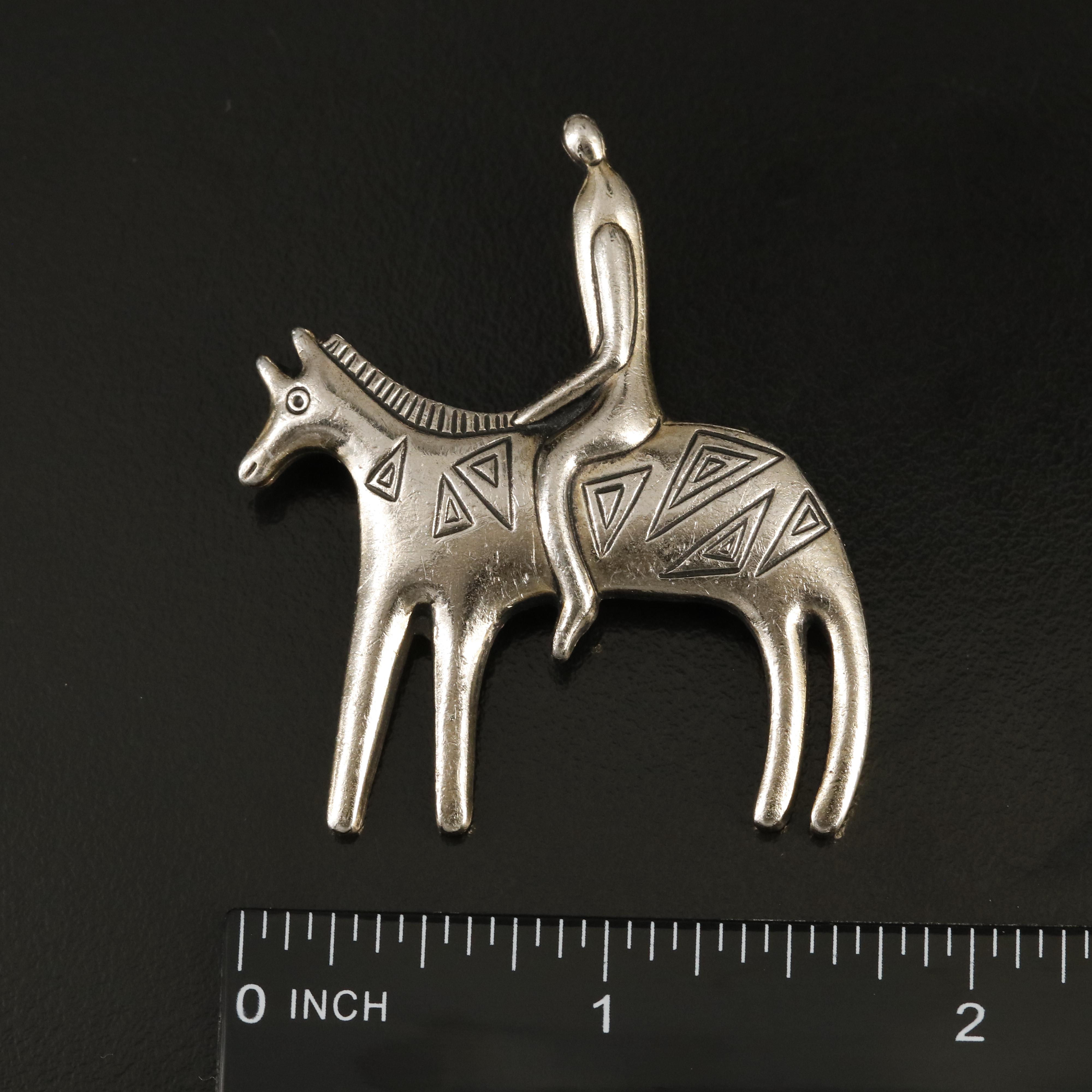 Laurel Burch©® Horse and Rider Brooch