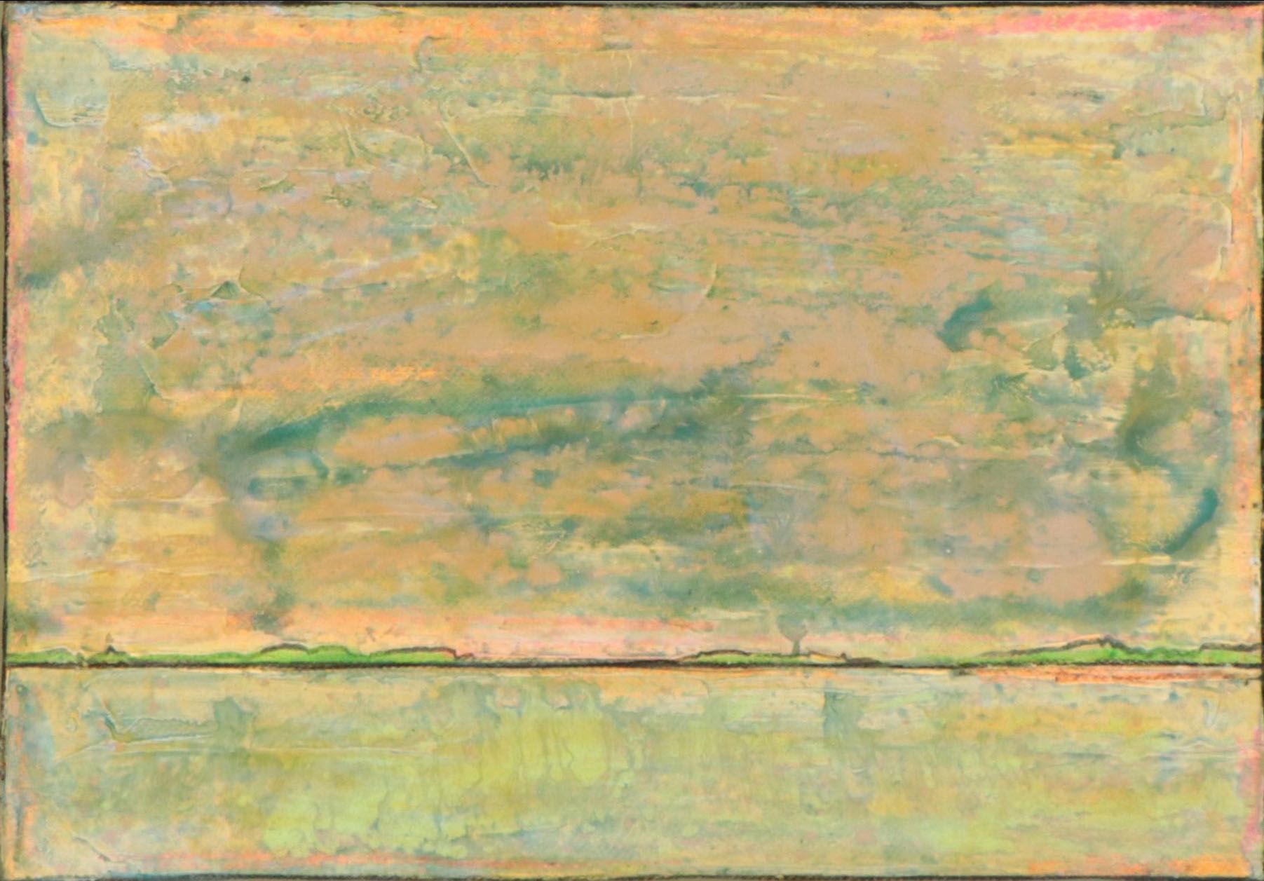 Harry Hilson Abstract Acrylic Painting "Water Spout East of Gun Cay," 1985