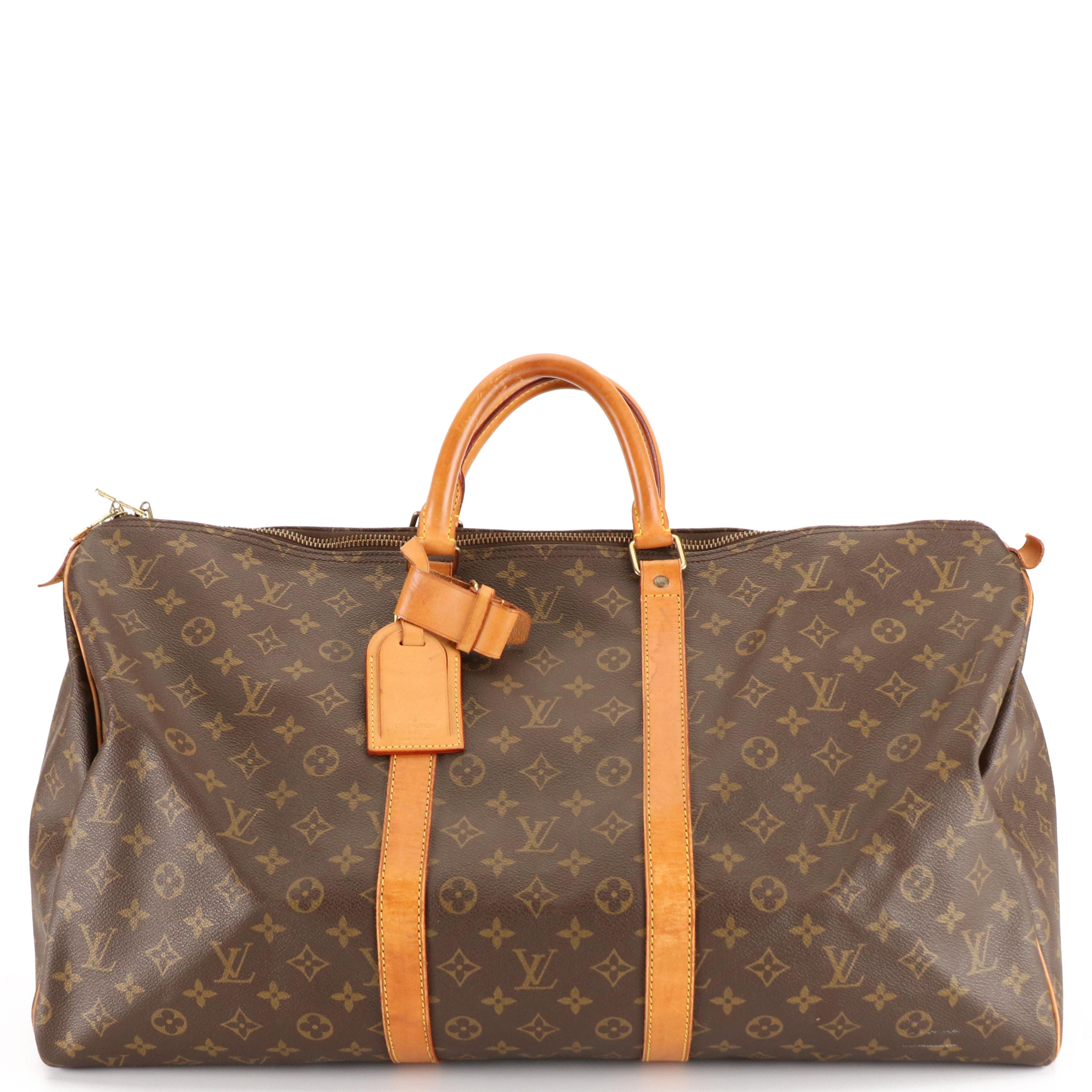 Louis Vuitton Keepall 55 in Monogram Canvas and Vachetta Leather