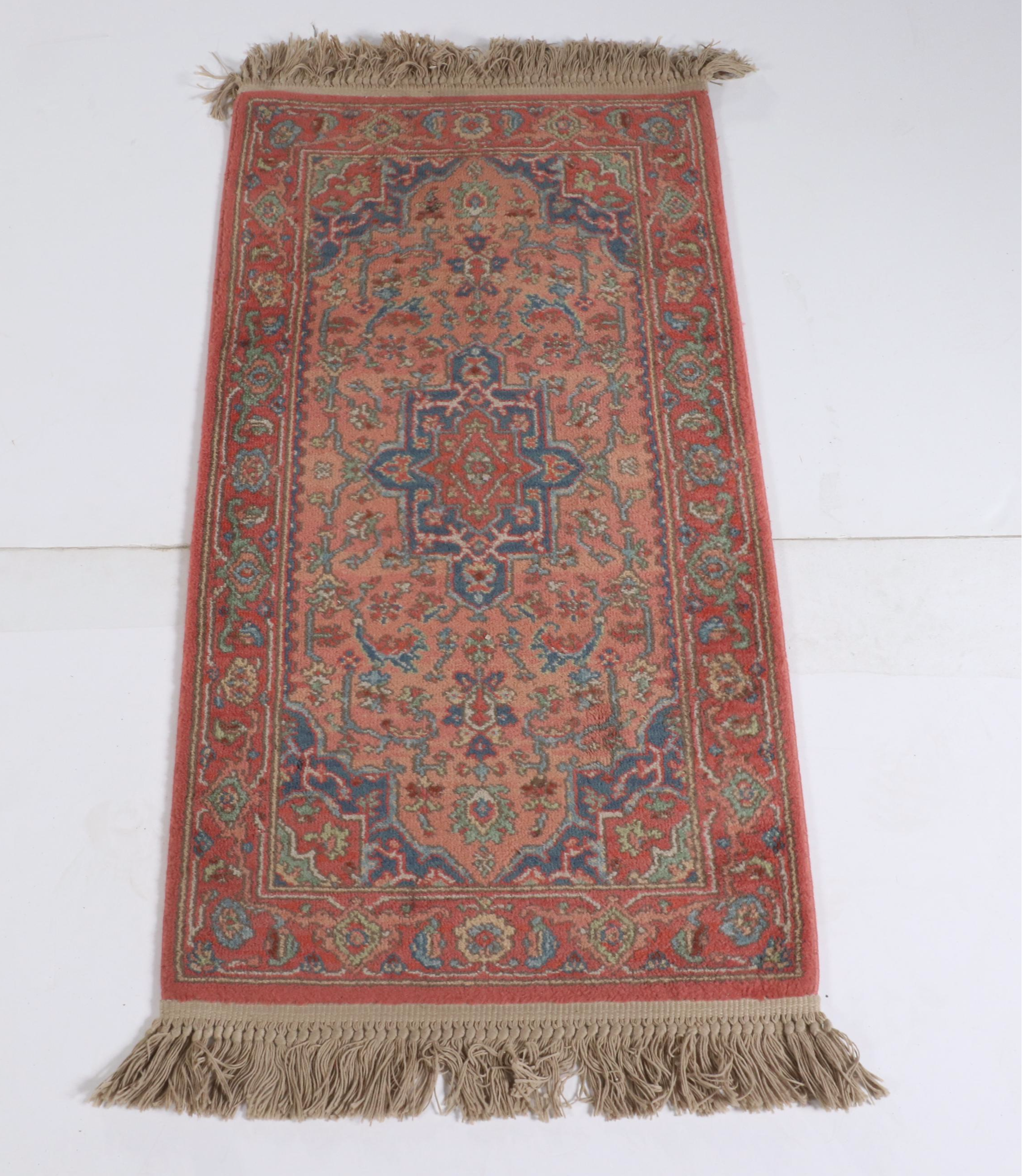 Four Machine Made Karastan Medallion Serapi Rugs EBTH