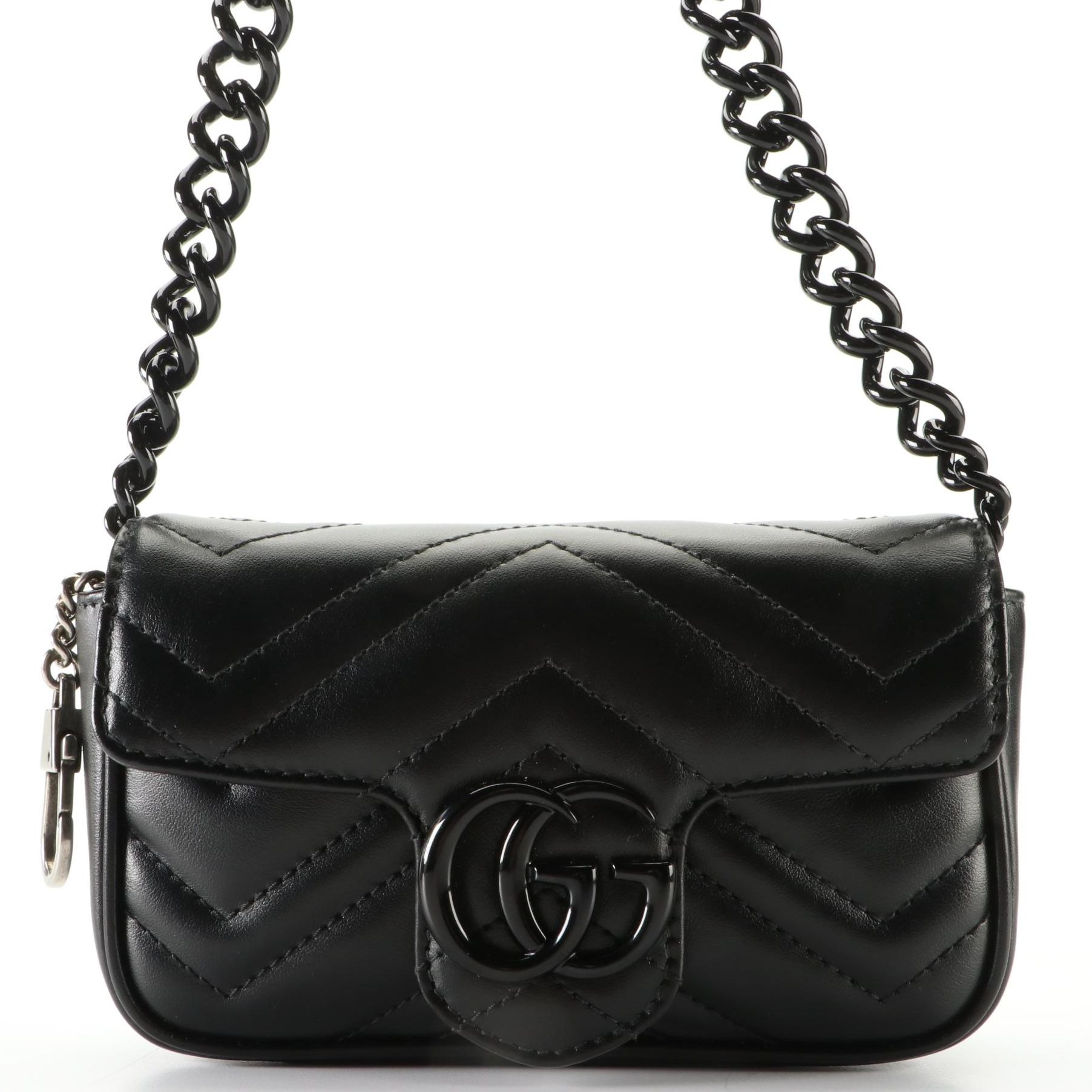 Gucci Marmont Belt Bag in Black Quilted Leather with Box