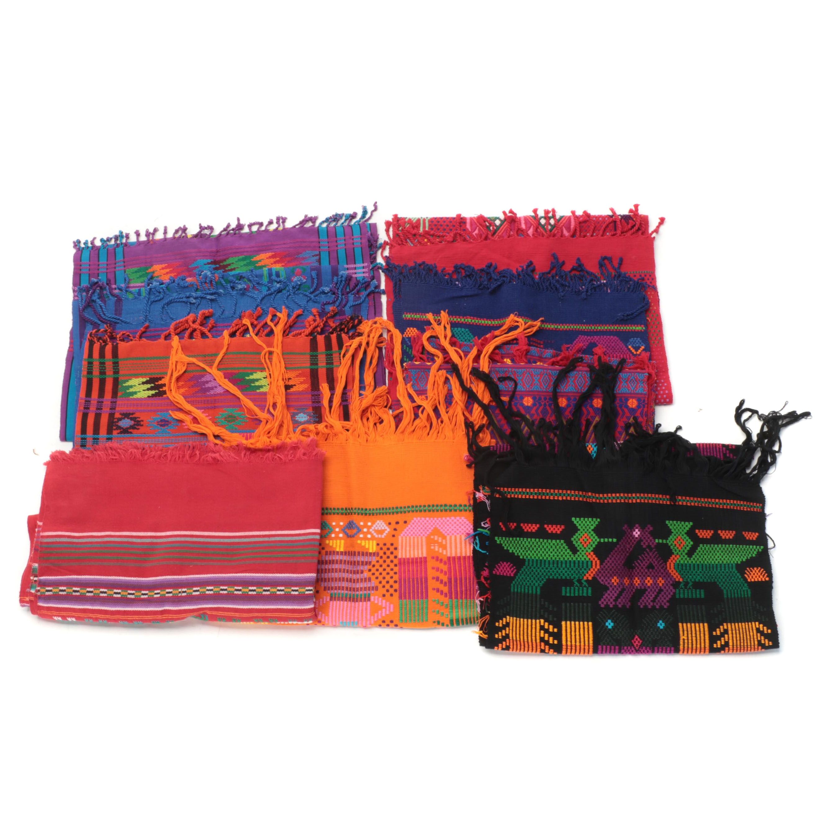 Guatamalan and Mexican Handwoven and With Overshot Runner Textiles