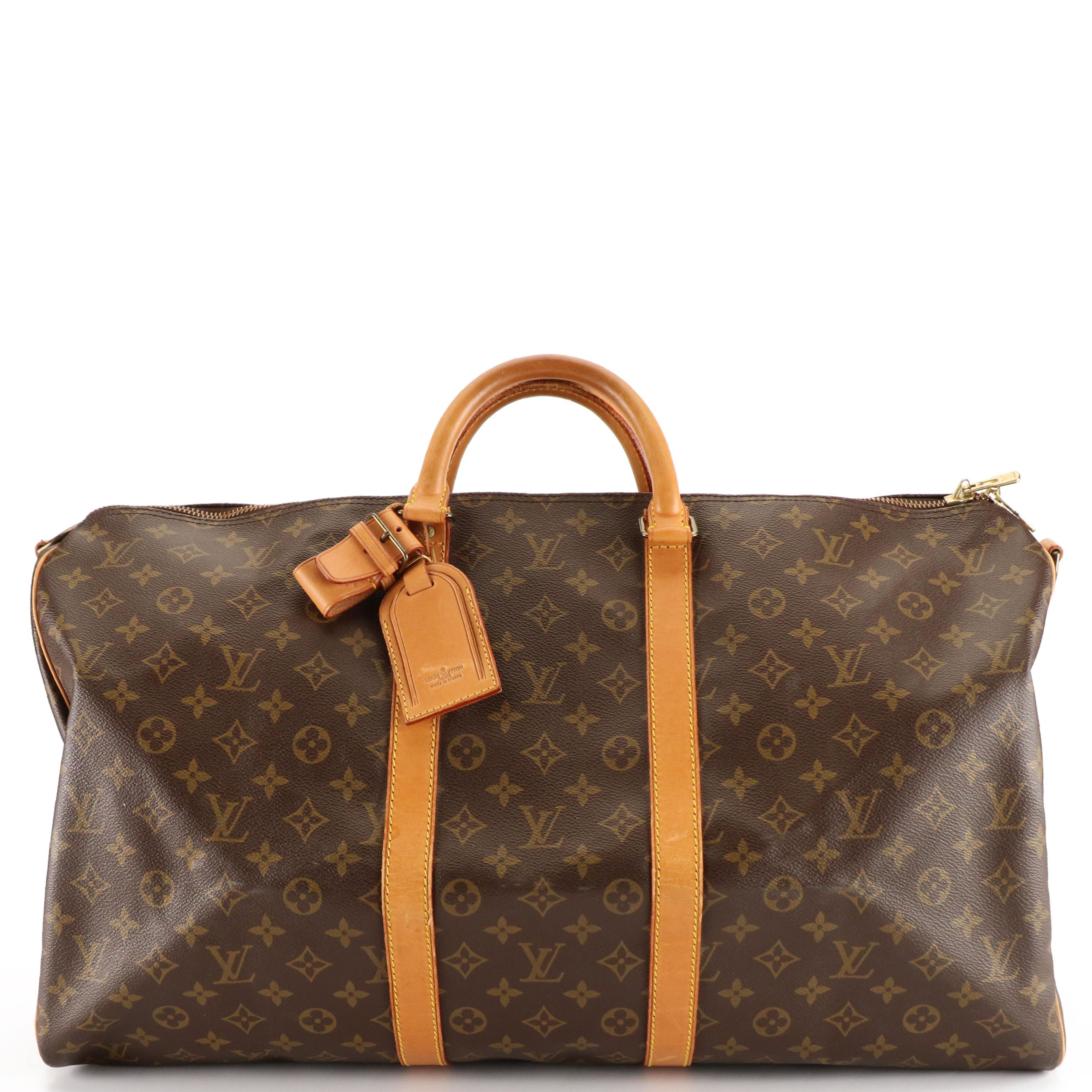 Louis Vuitton Keepall 55 Bandouliére in Monogram Canvas and Vachetta Leather