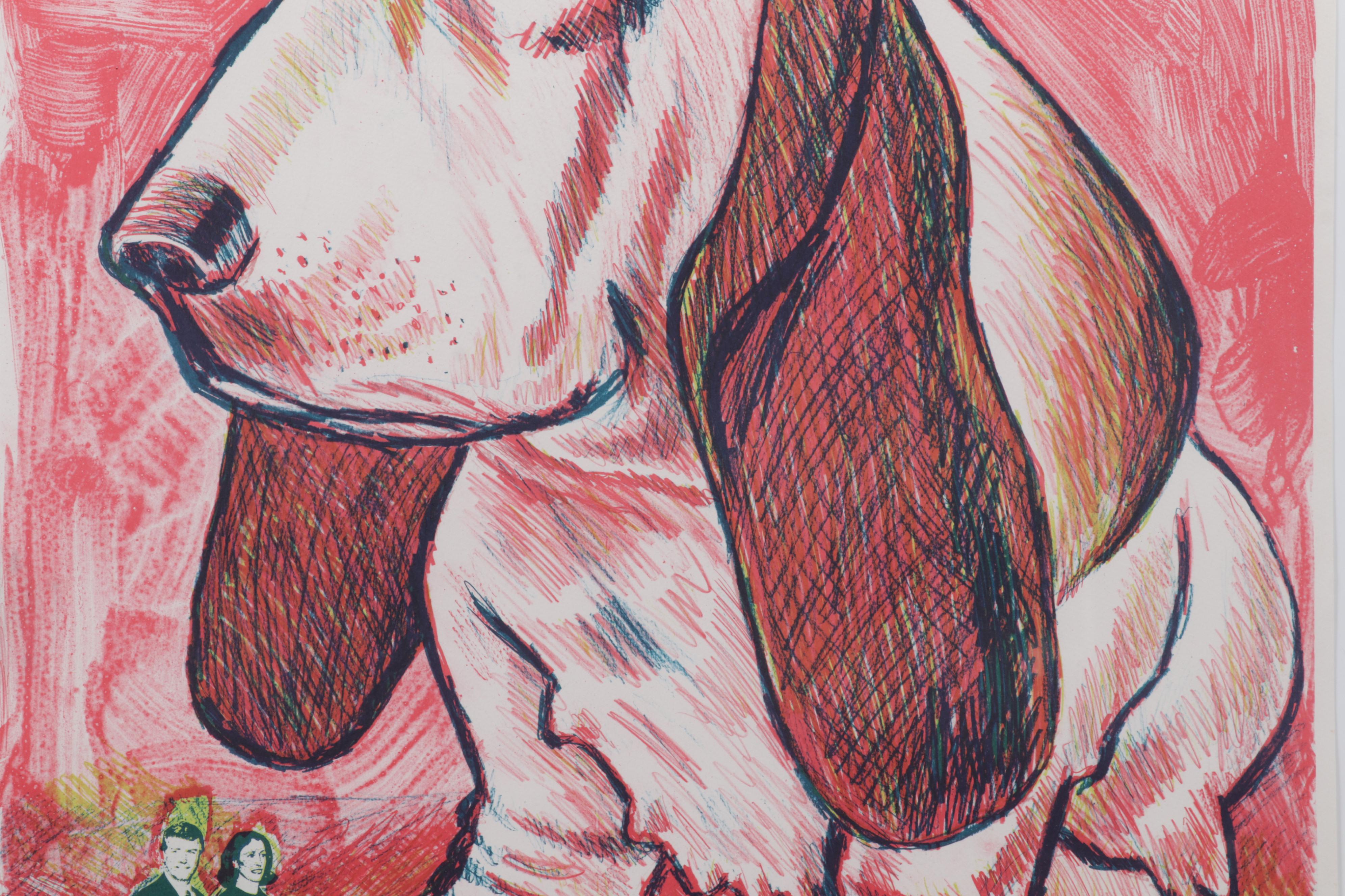 Sidney Chafetz Satirical Color Lithograph "Iran Affair," 1991