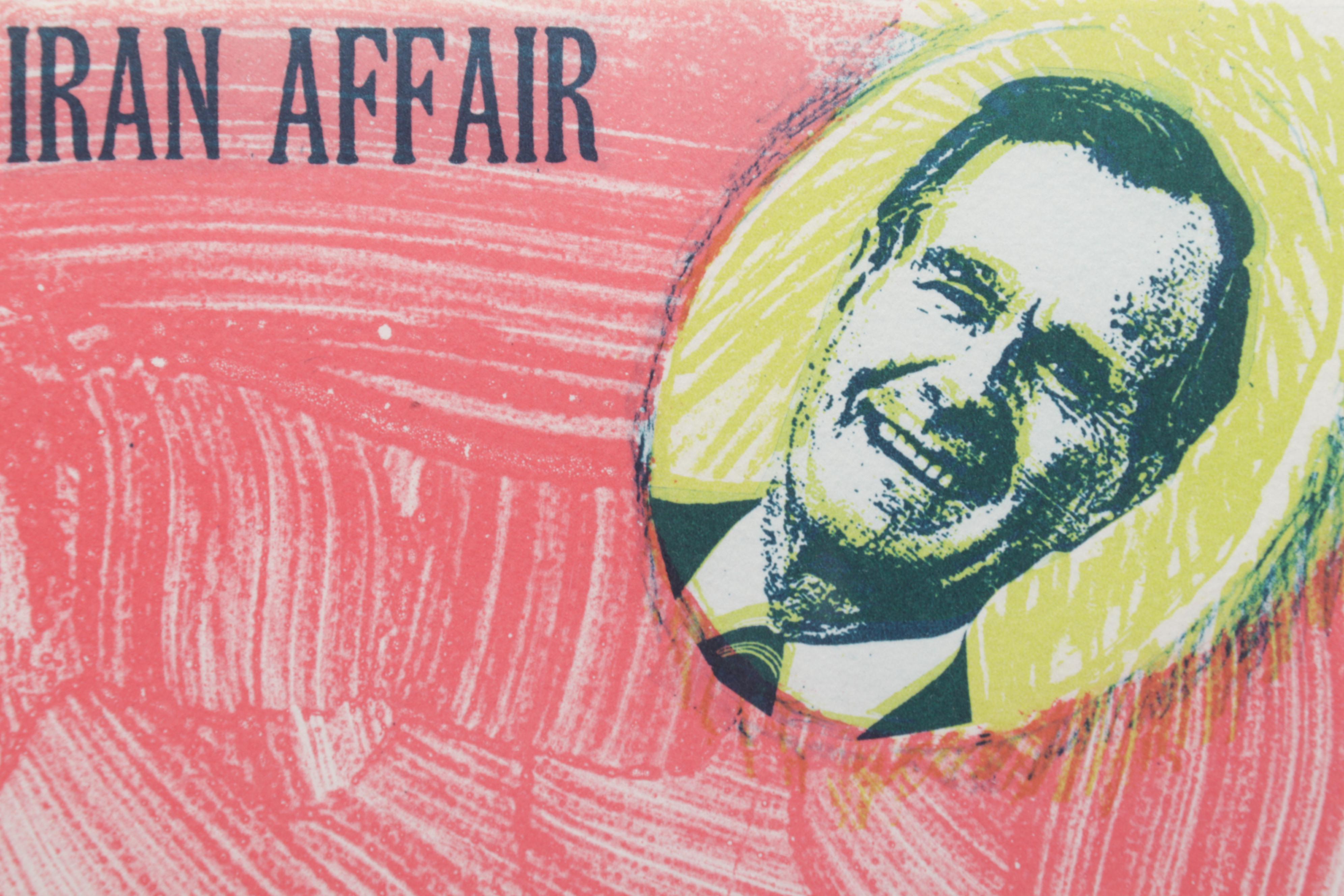 Sidney Chafetz Satirical Color Lithograph "Iran Affair," 1991