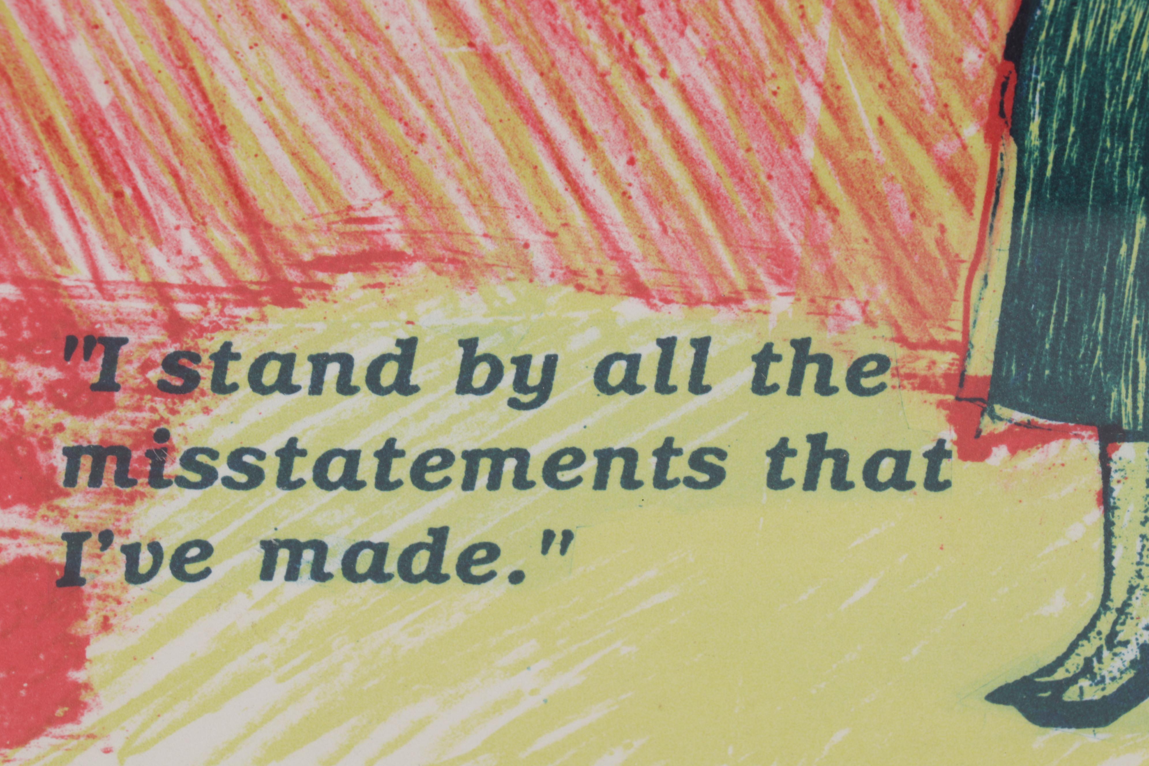 Sidney Chafetz Satirical Color Lithograph "Iran Affair," 1991