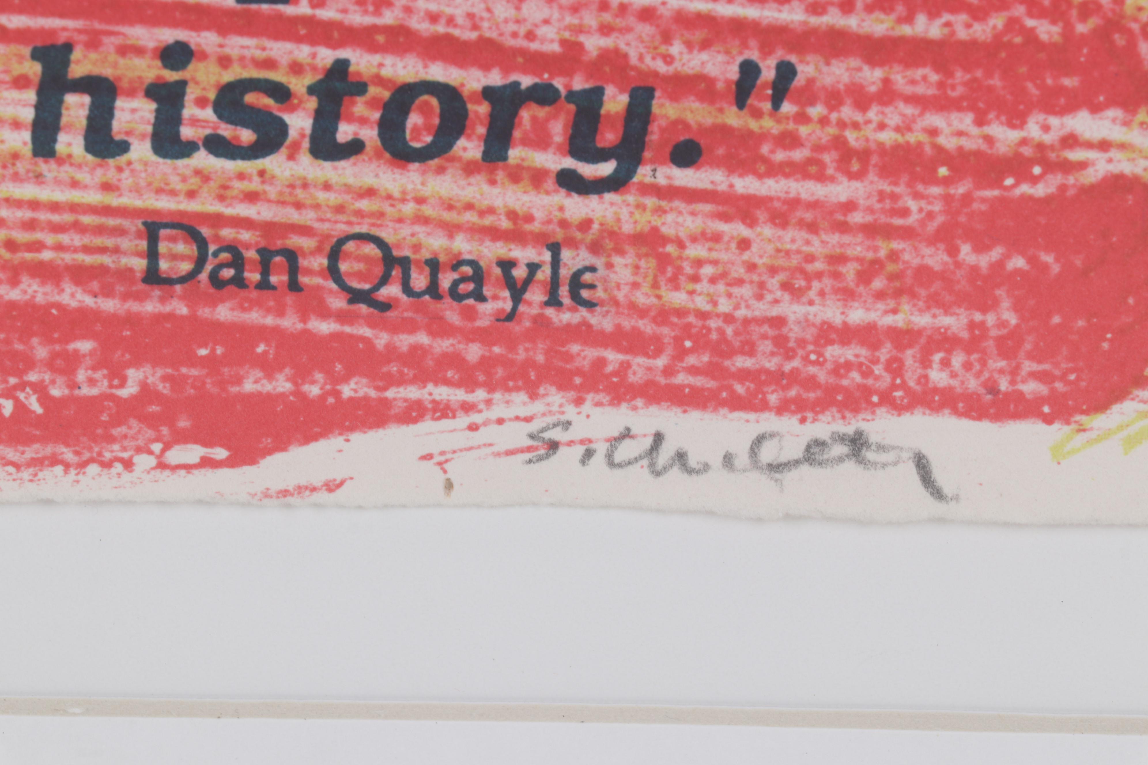 Sidney Chafetz Satirical Color Lithograph "Iran Affair," 1991