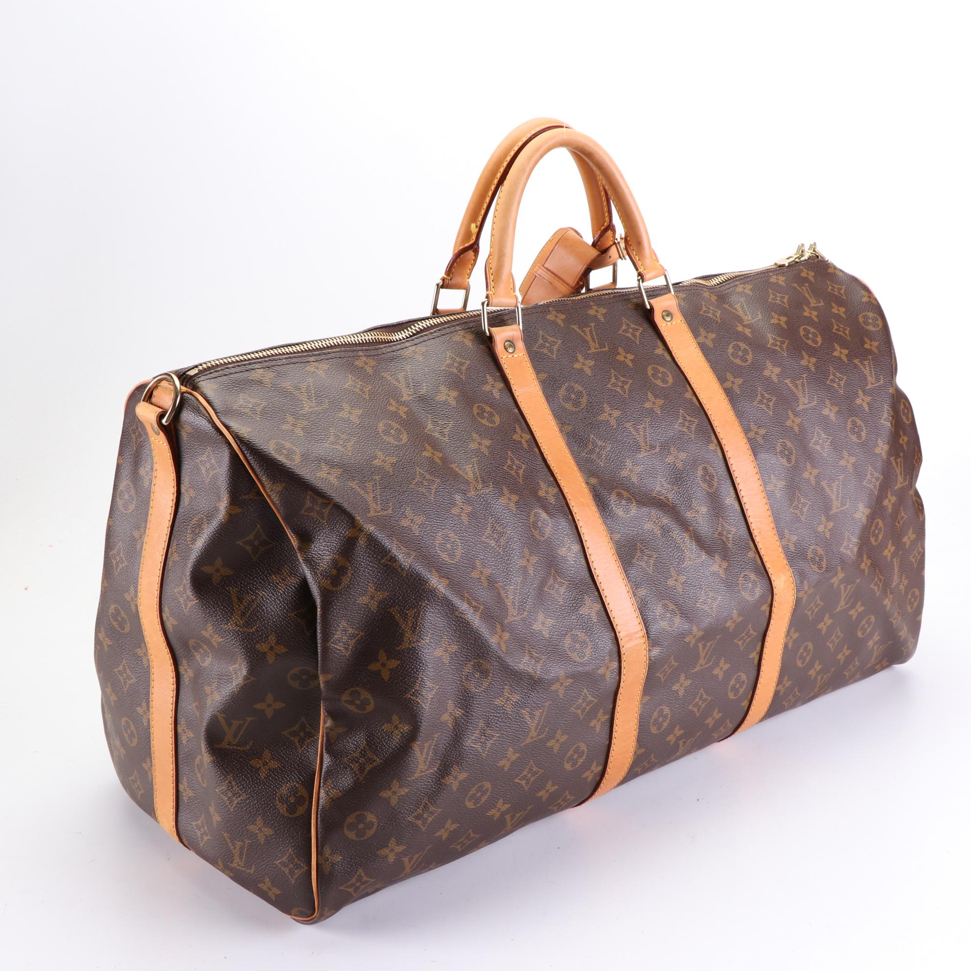 Louis Vuitton Keepall Bandolière 60 in Monogram Canvas and Vachetta Leather