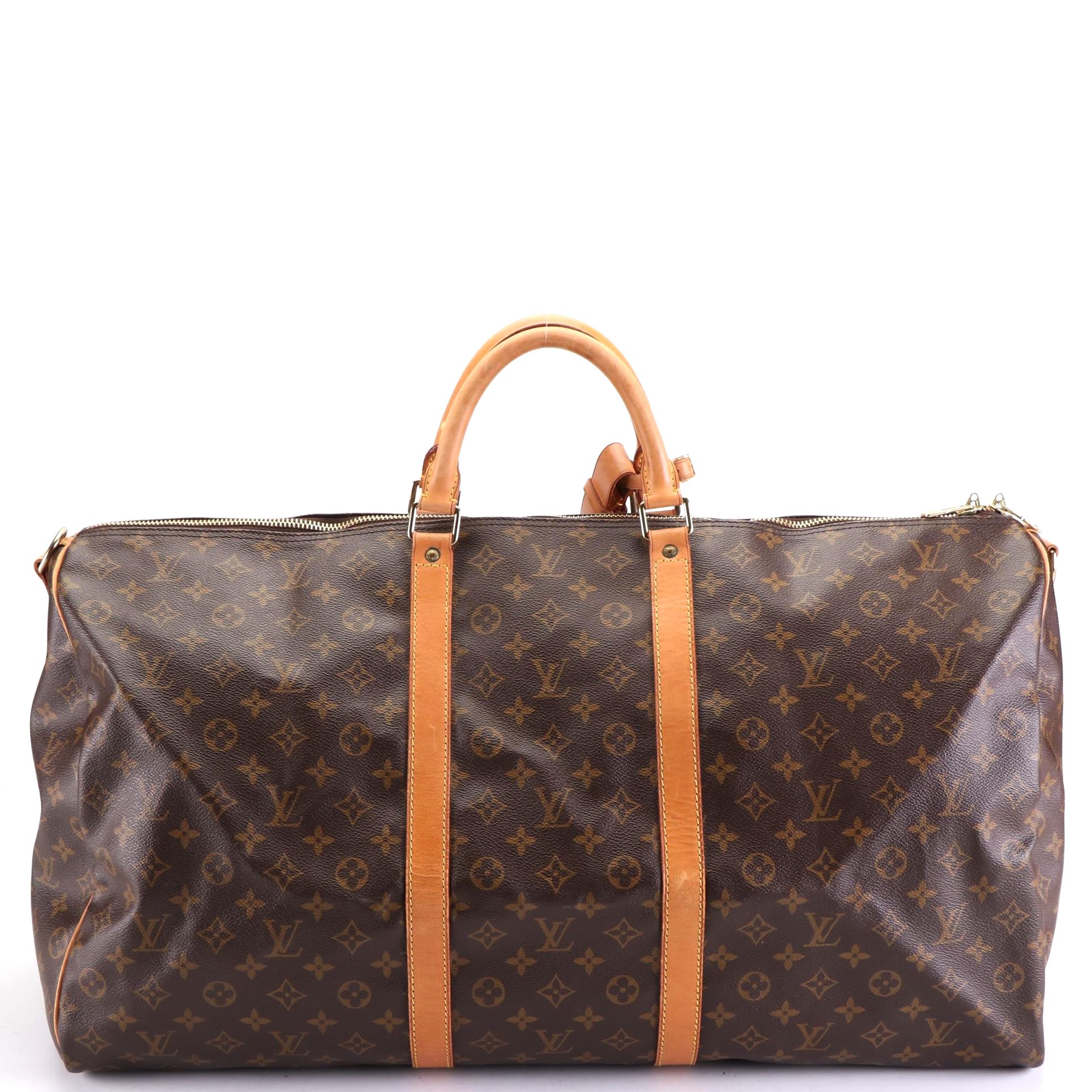 Louis Vuitton Keepall Bandolière 60 in Monogram Canvas and Vachetta Leather