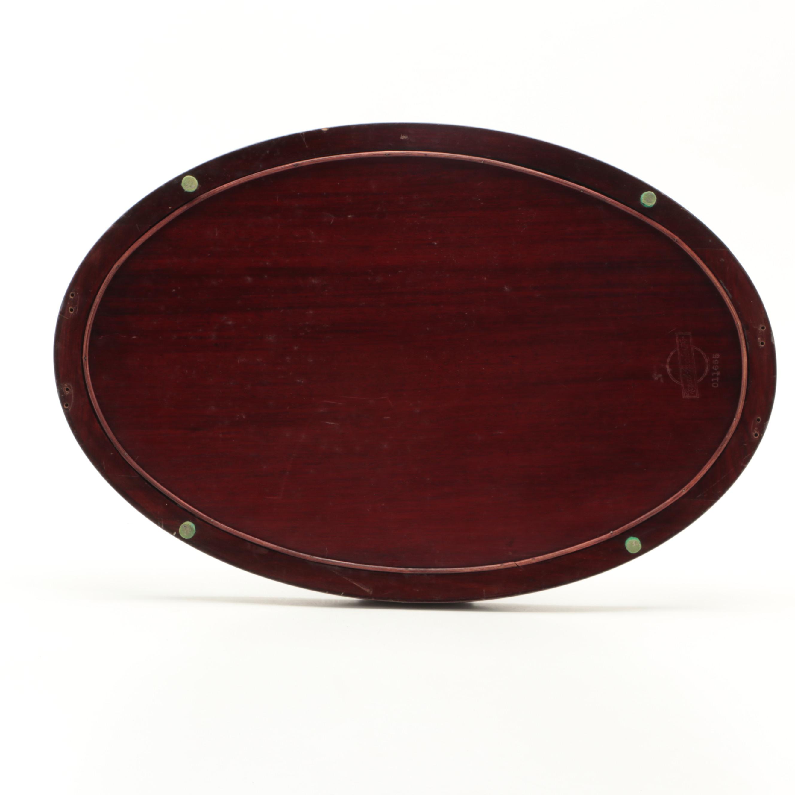 Royal Rochester Edwardian Style Mahogany and Marquetry Tray