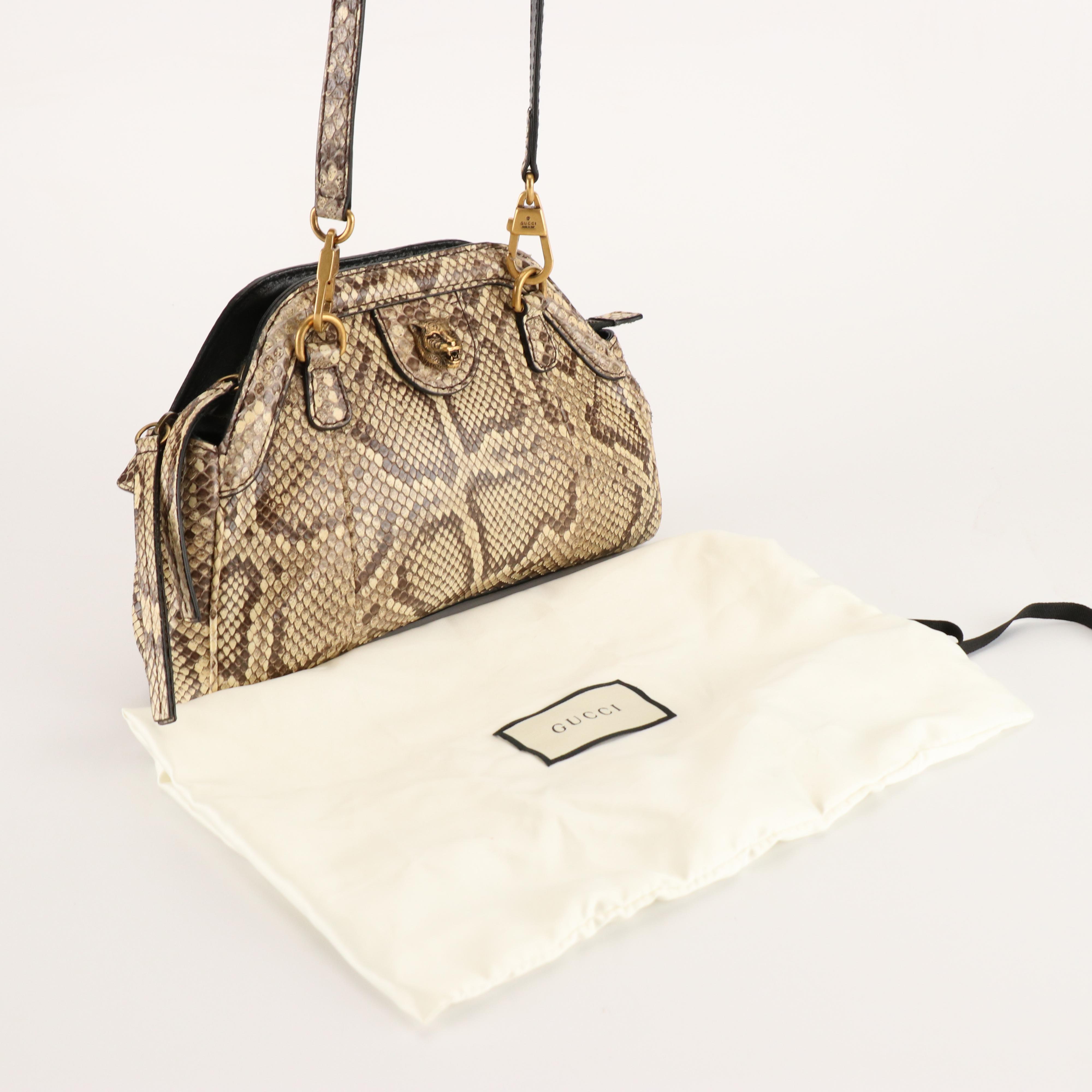 Gucci Rebelle Python Skin Crossbody Bag