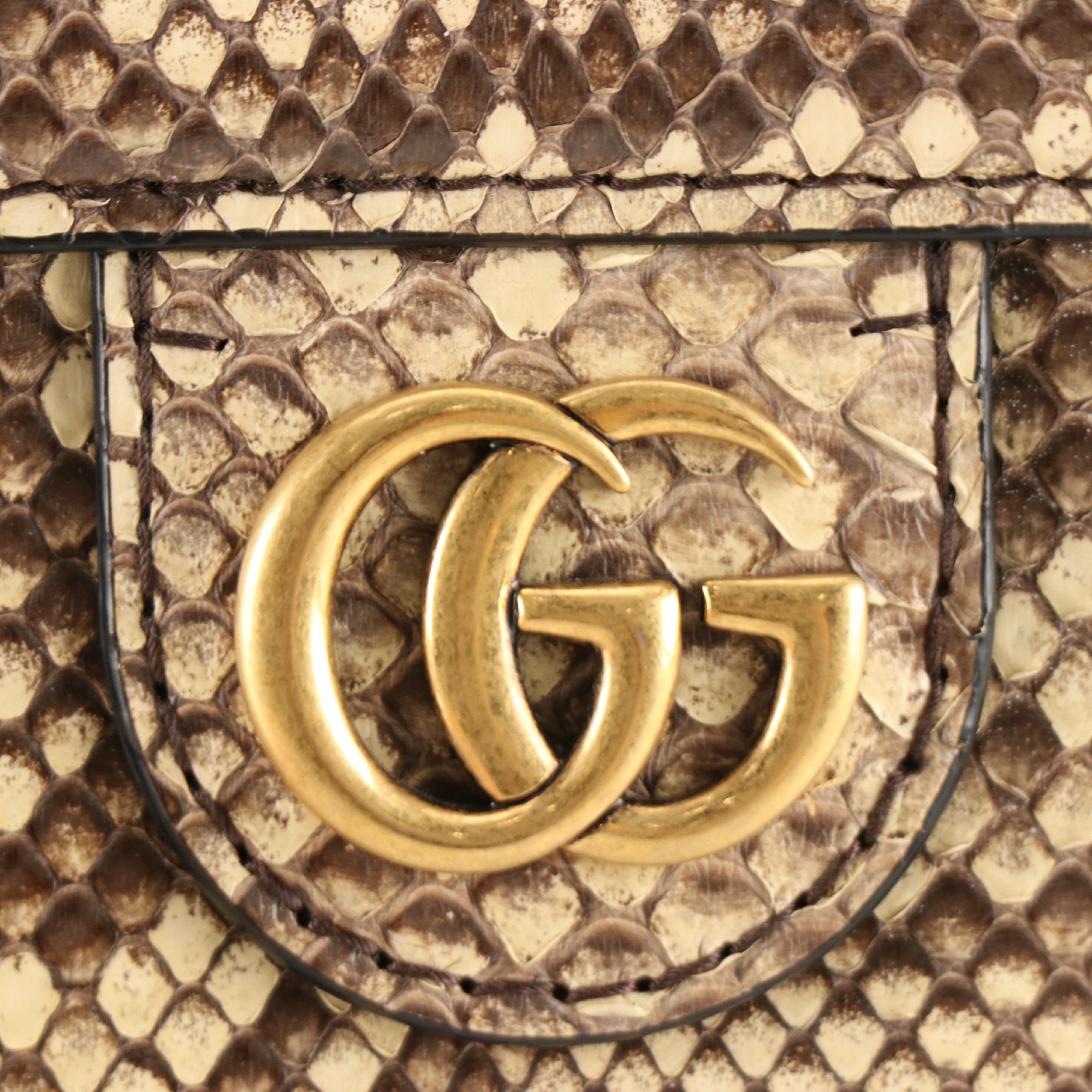 Gucci Rebelle Python Skin Crossbody Bag