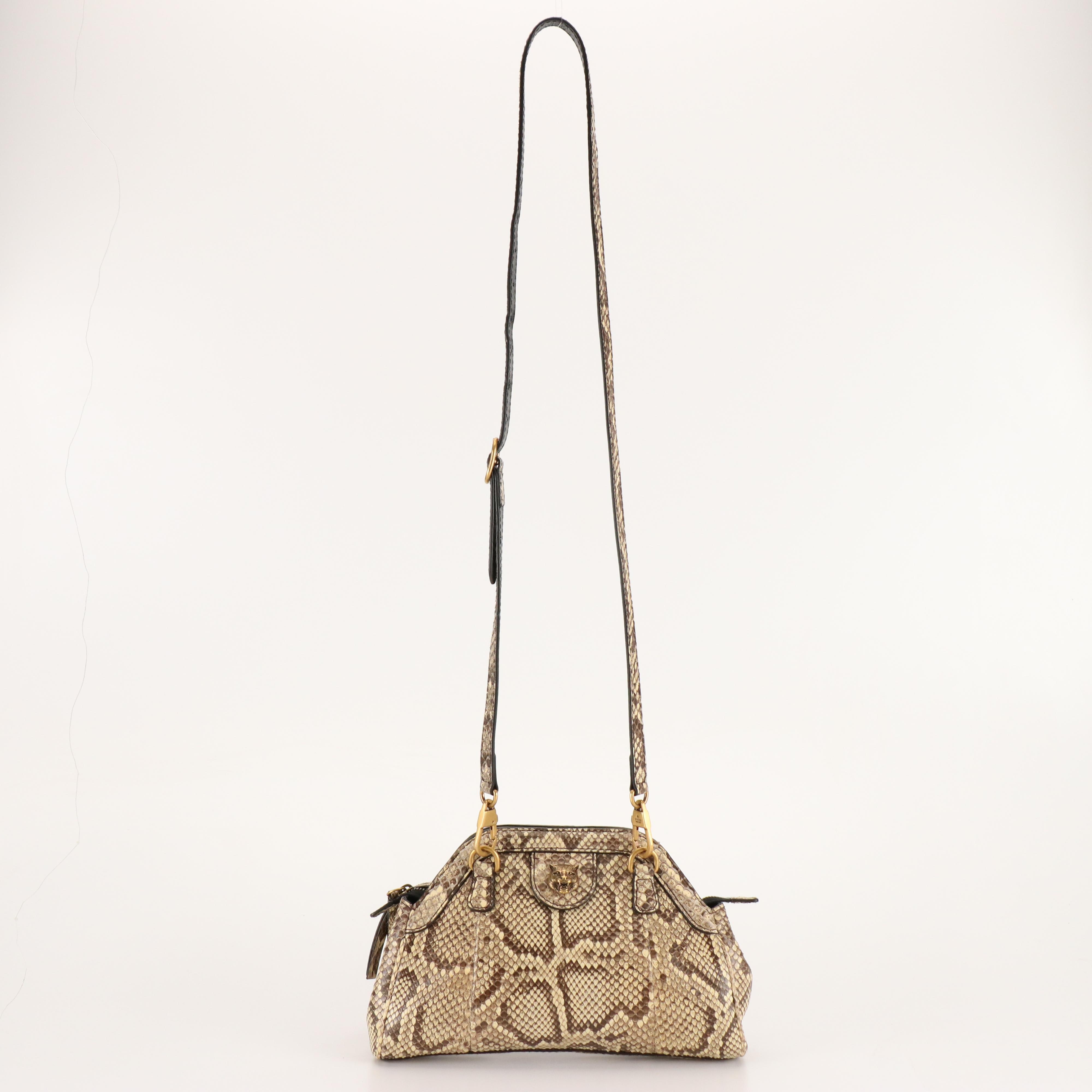 Gucci Rebelle Python Skin Crossbody Bag