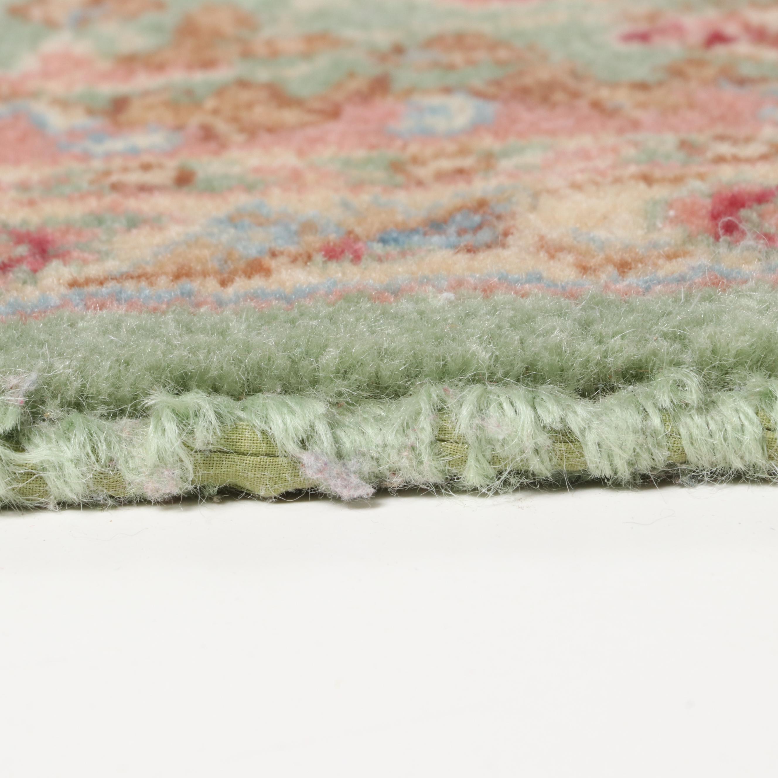 8'8 x 12'9 Machine Made Karastan Green Medallion Kirman Room Sized Rug