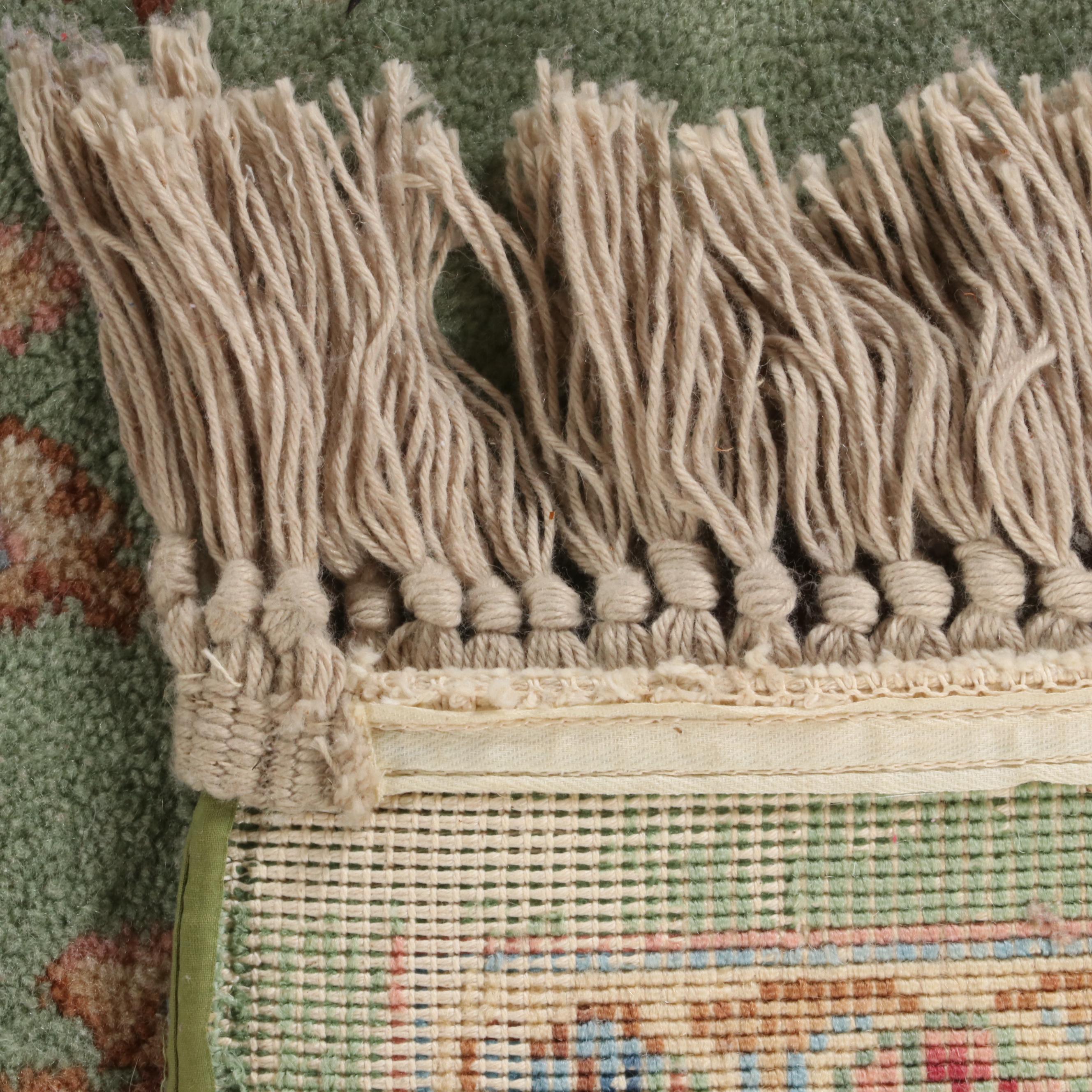 8'8 x 12'9 Machine Made Karastan Green Medallion Kirman Room Sized Rug