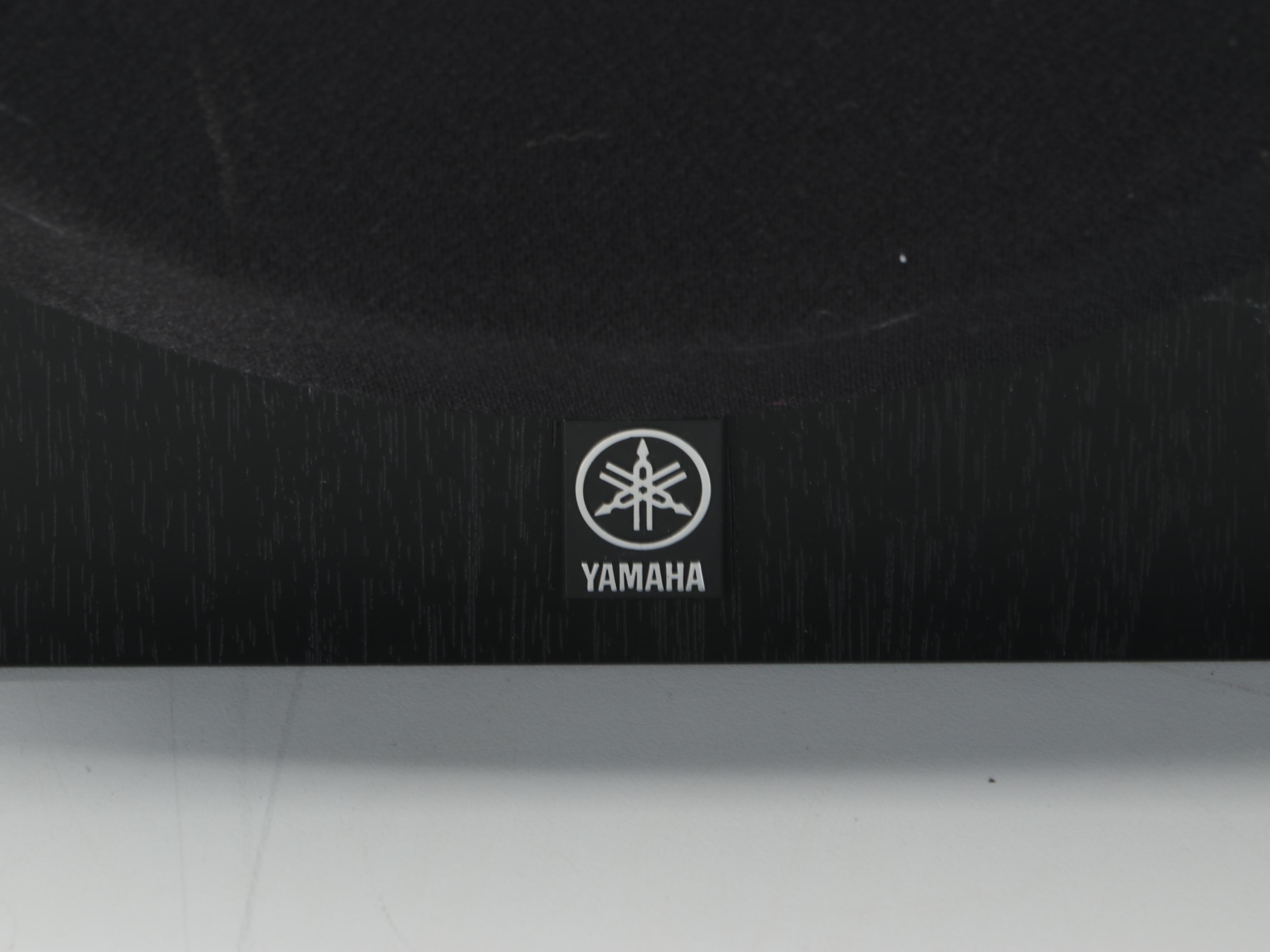 Onkyo AV Receiver and Remote, Yamaha Subwoofer, Sony Blu-Ray DVD Player