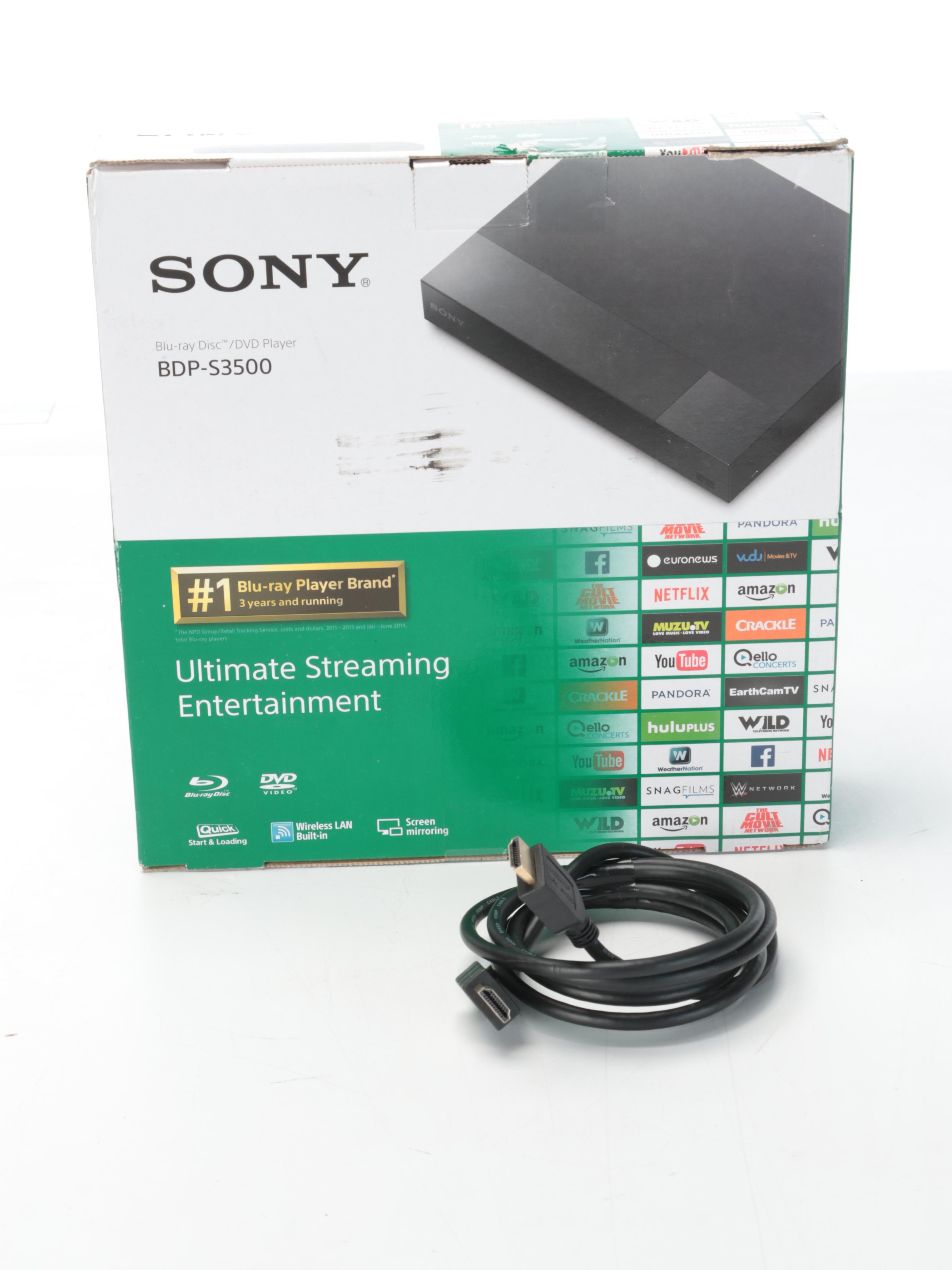 Onkyo AV Receiver and Remote, Yamaha Subwoofer, Sony Blu-Ray DVD Player