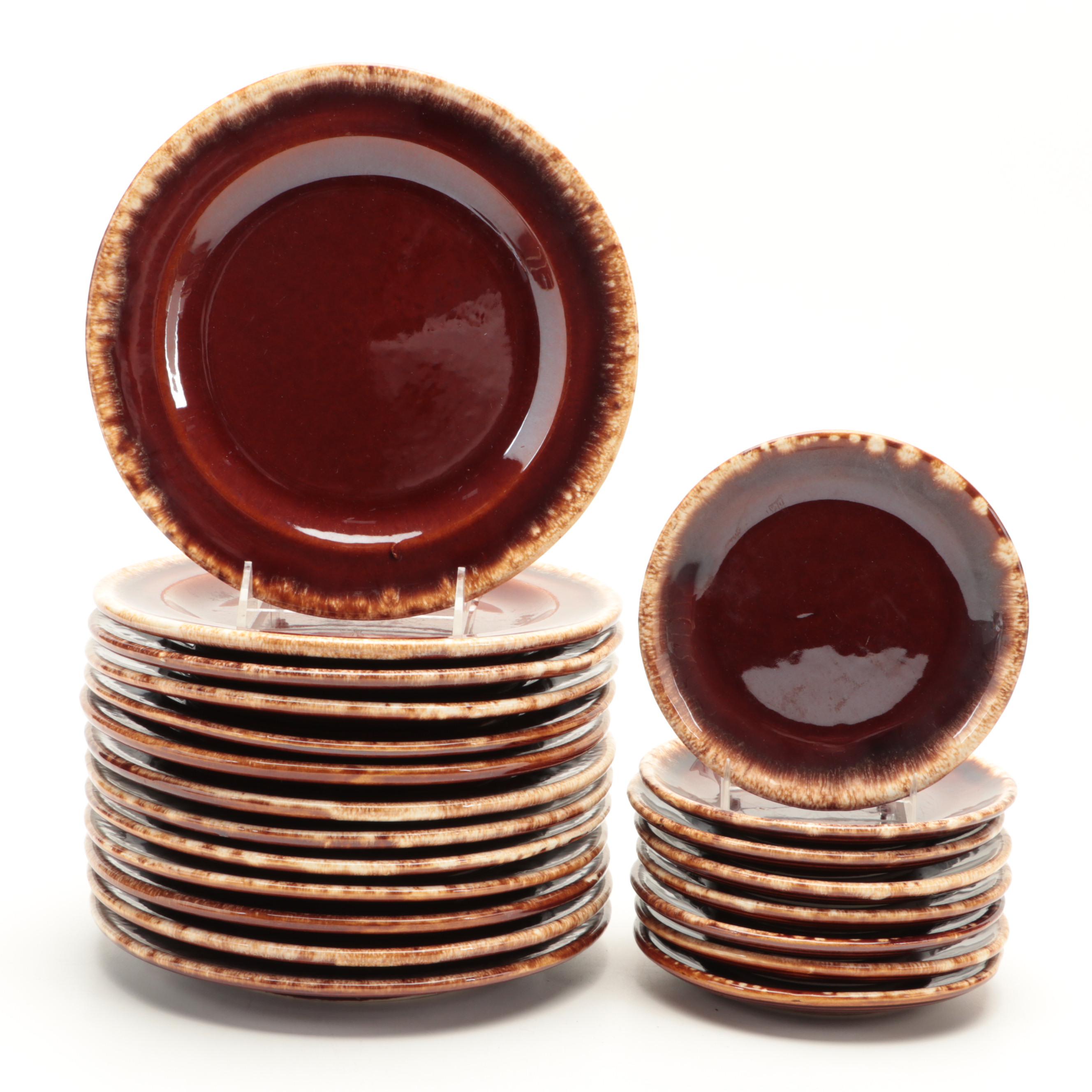 Hull "House and Garden Mirror Brown" Drip Glaze Dinnerware and Tableware