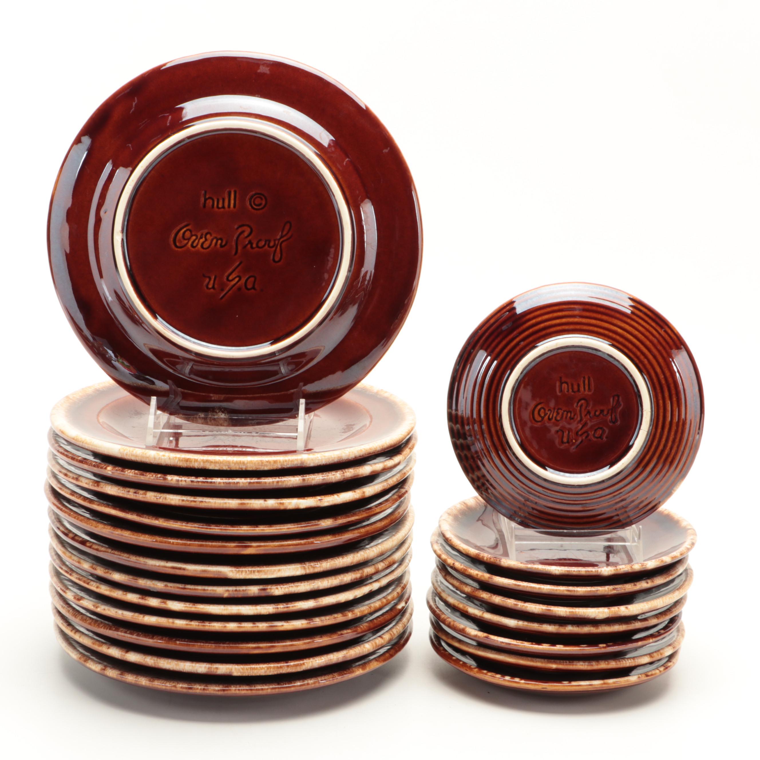 Hull "House and Garden Mirror Brown" Drip Glaze Dinnerware and Tableware