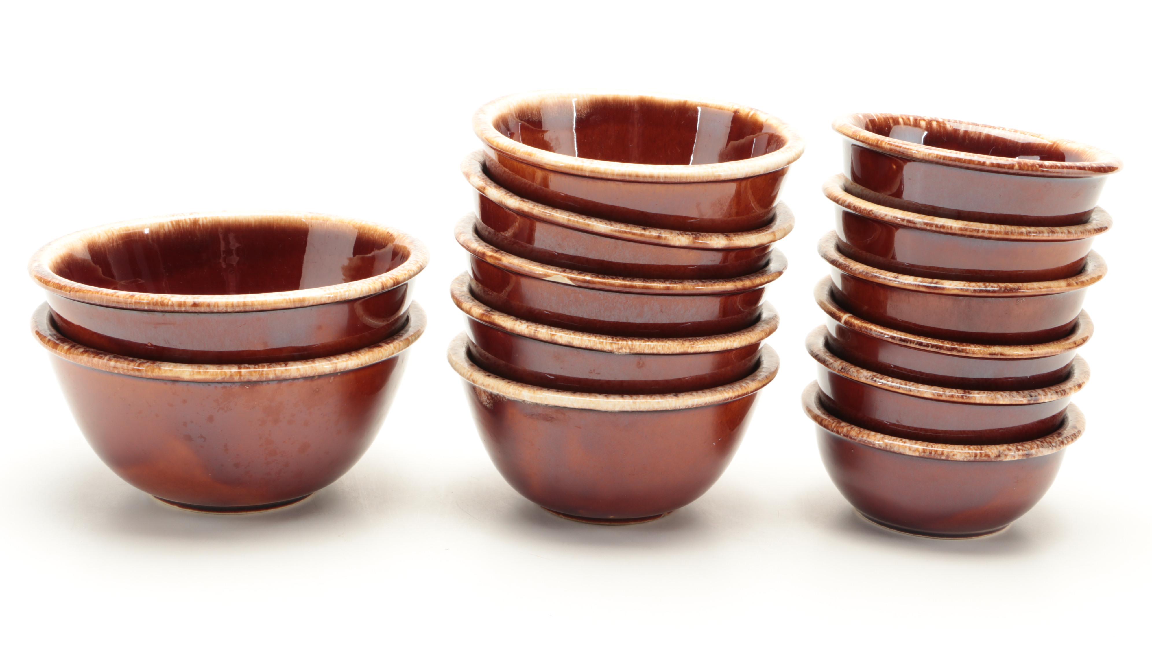 Hull "House and Garden Mirror Brown" Drip Glaze Dinnerware and Tableware