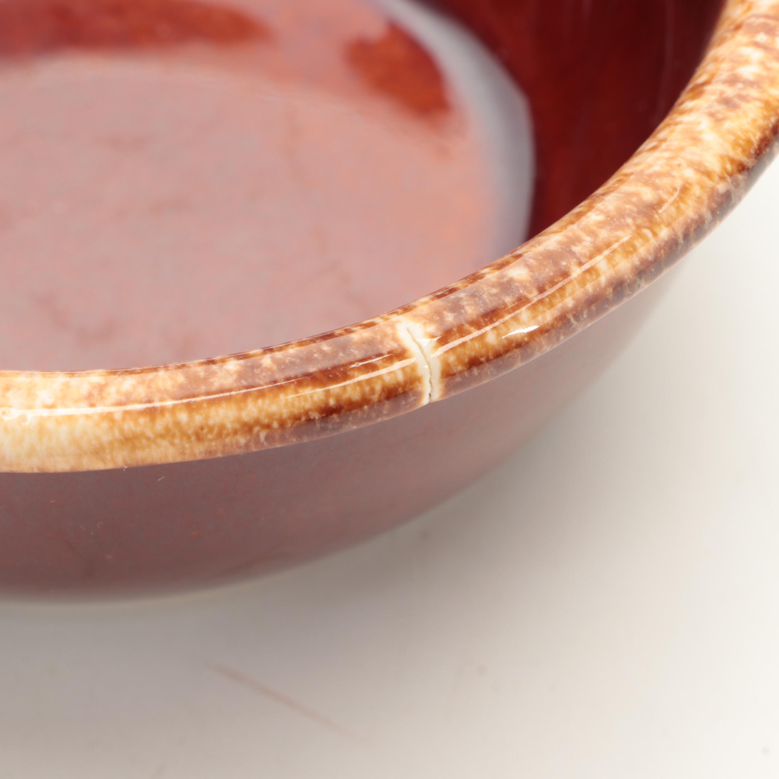 Hull "House and Garden Mirror Brown" Drip Glaze Dinnerware and Tableware