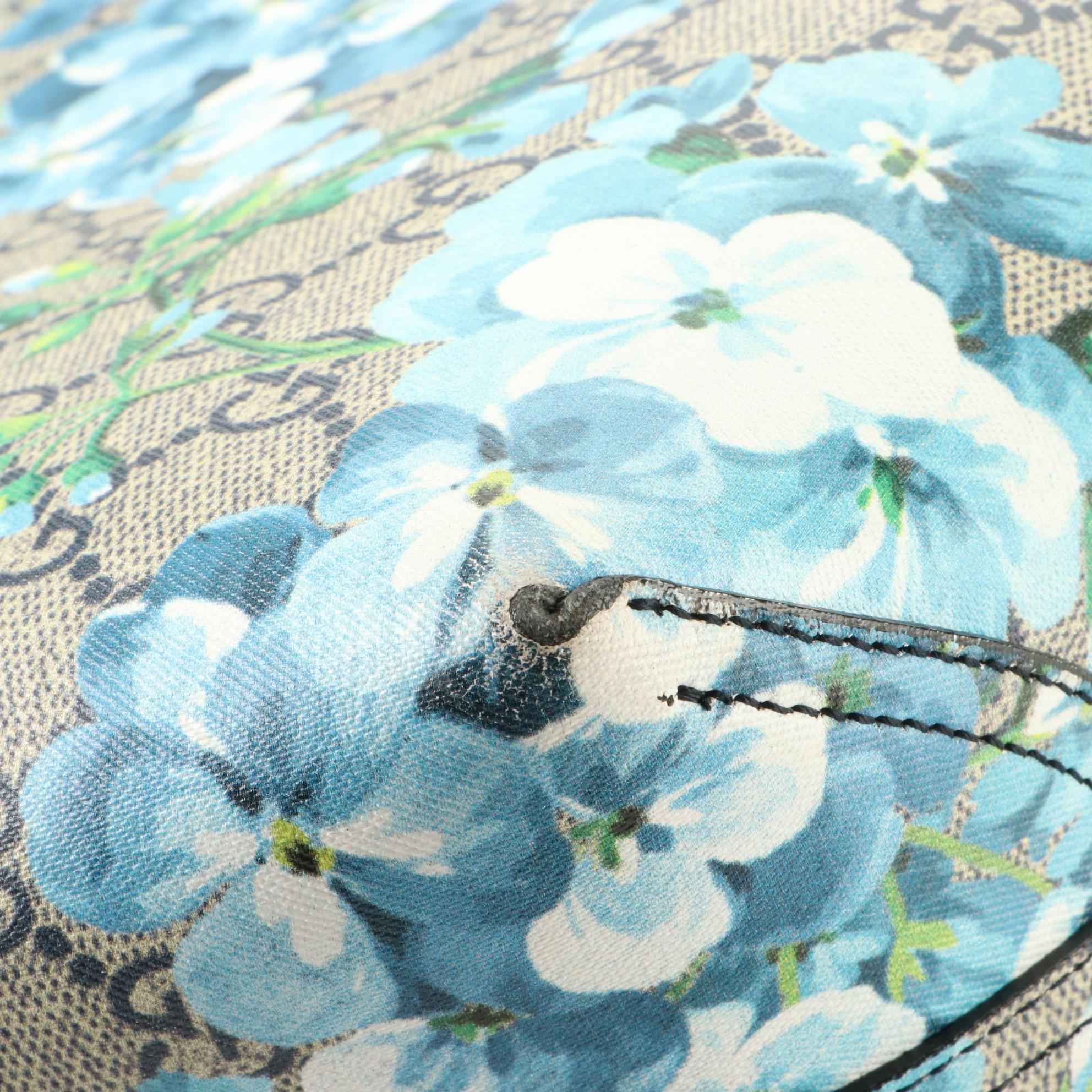 Gucci Reversible Tote in GG Blooms Supreme Canvas and Leather