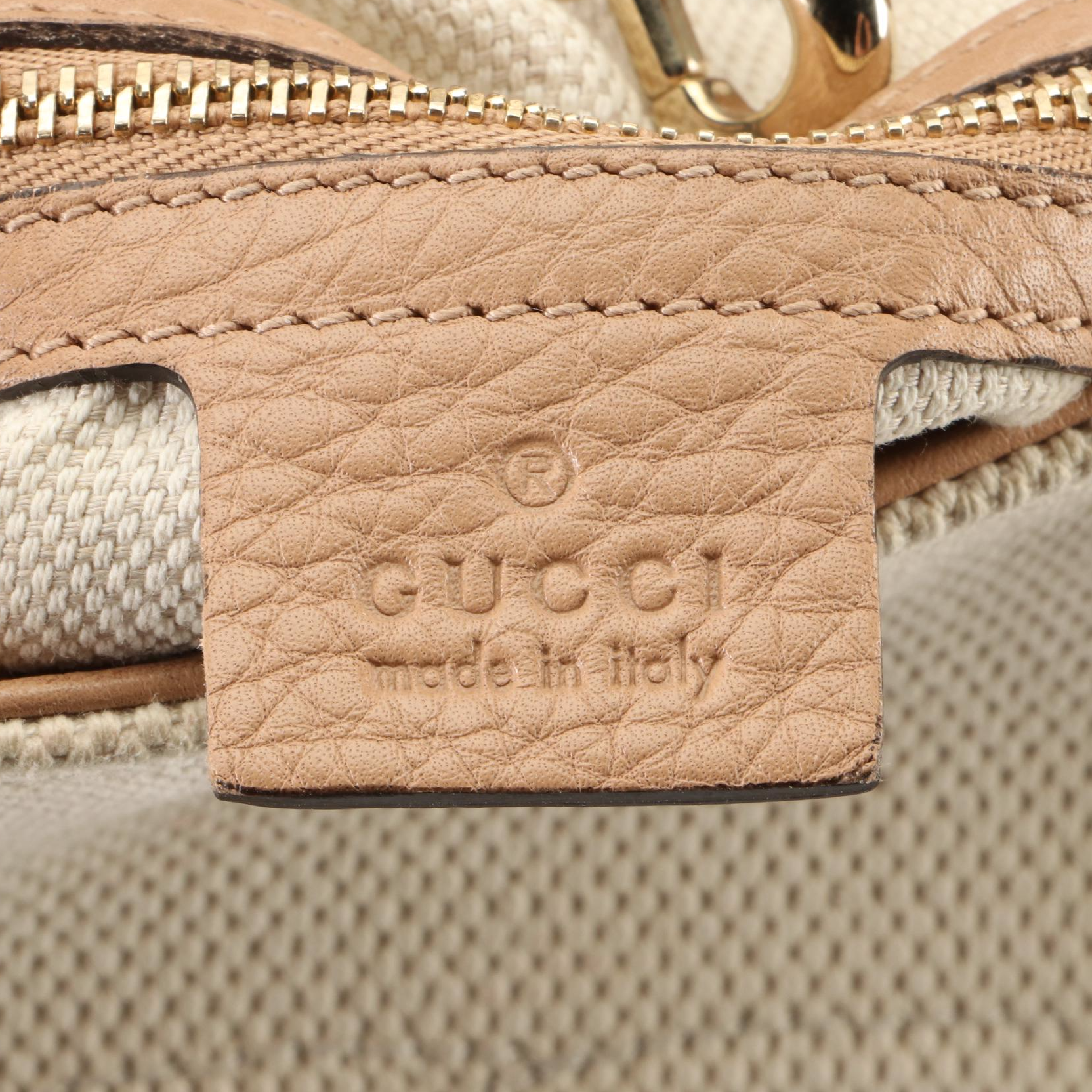 Gucci Soho Canvas and Leather Tote with Chain-Link Strap