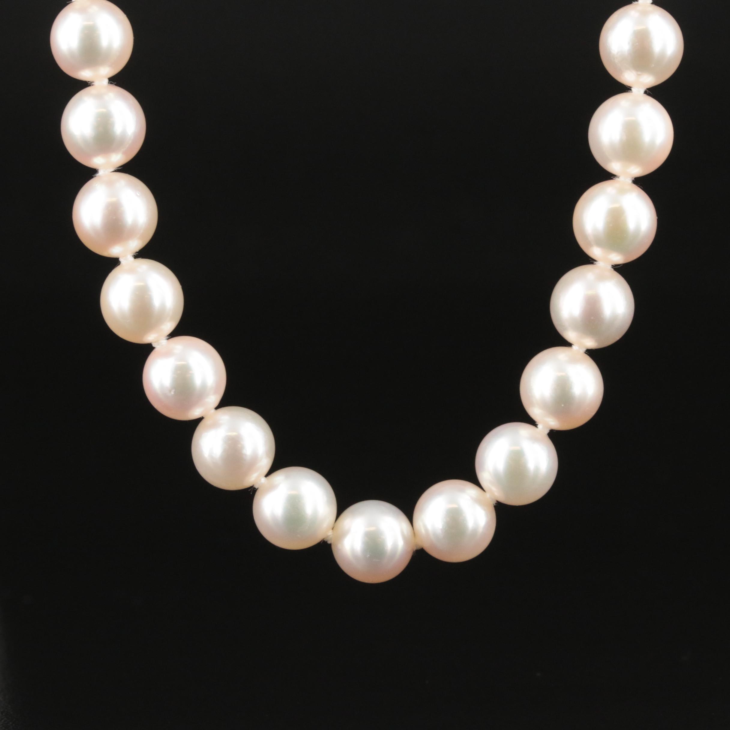 Blue Lagoon by Mikimoto Pearl Necklace with 14K Clasp