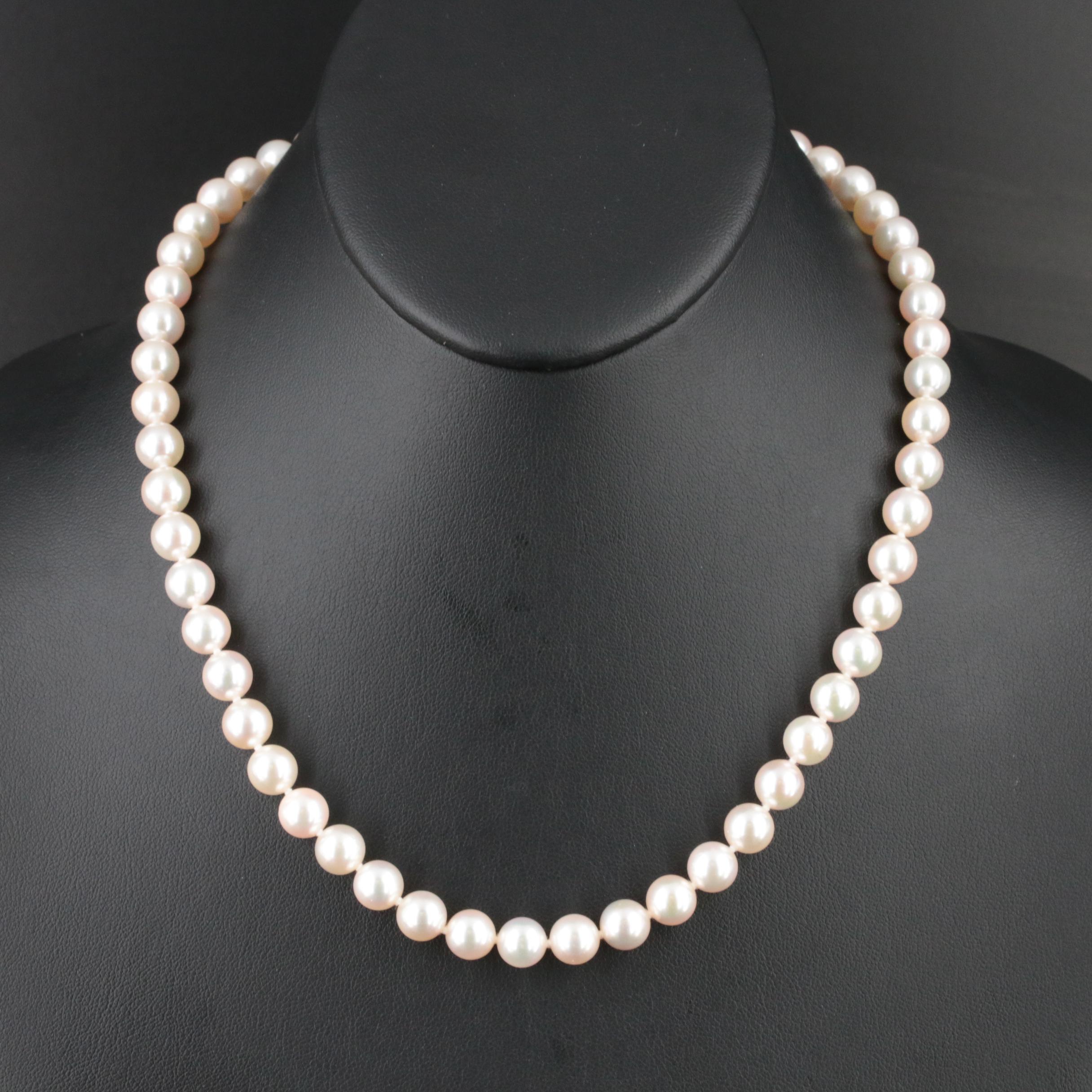 Blue Lagoon by Mikimoto Pearl Necklace with 14K Clasp