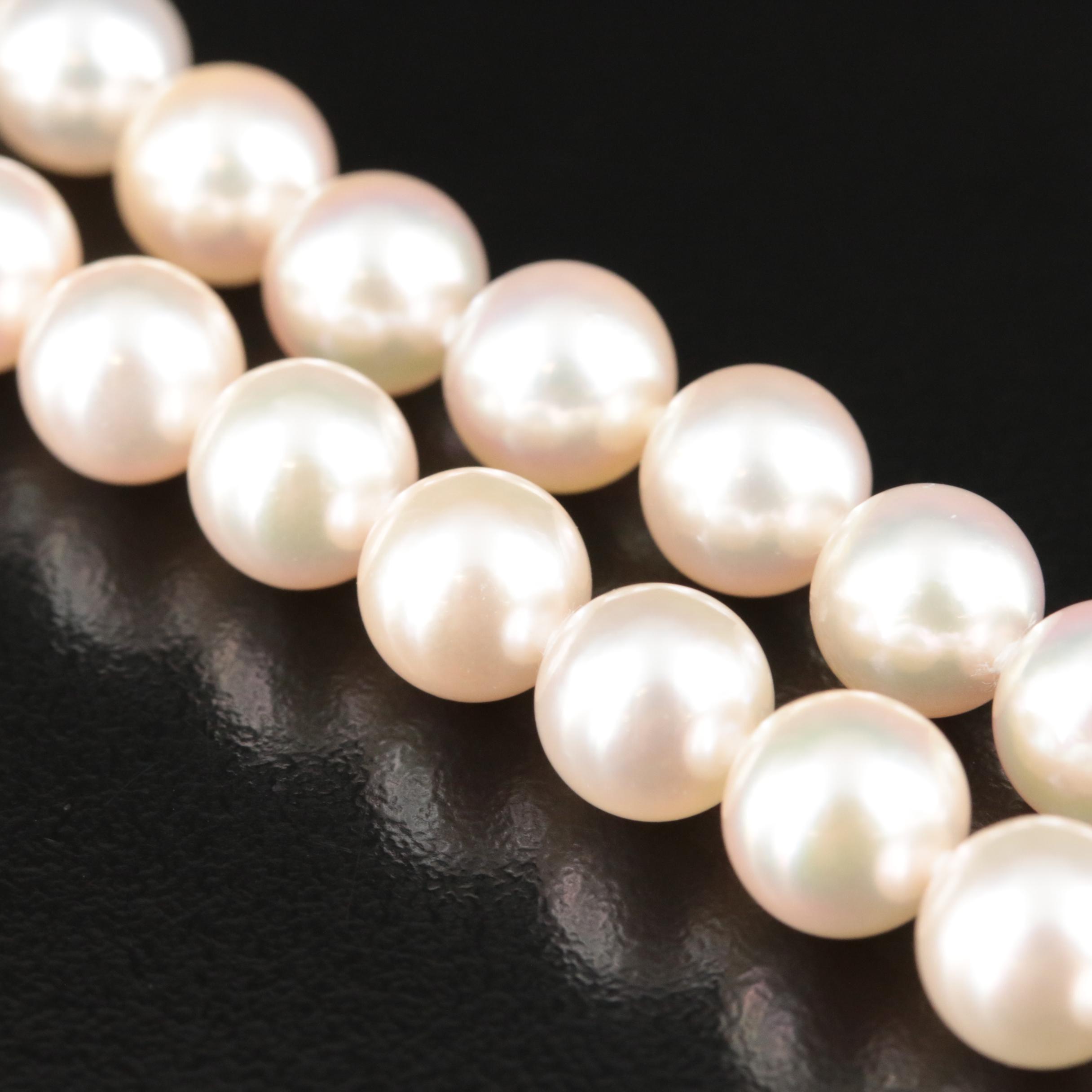 Blue Lagoon by Mikimoto Pearl Necklace with 14K Clasp