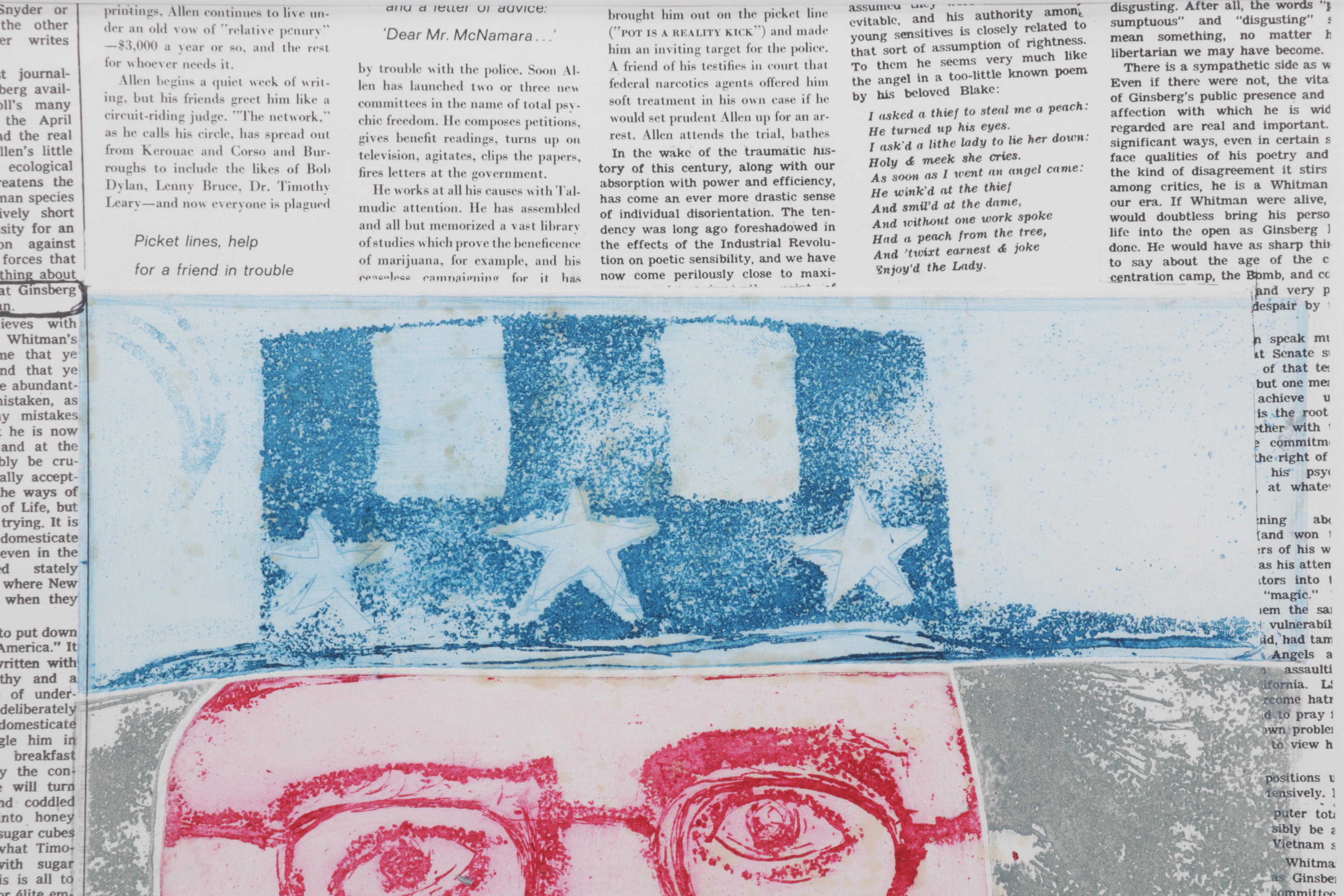 Sidney Chafetz Etching and Lithograph "I Hear America Singing I," Circa 1971